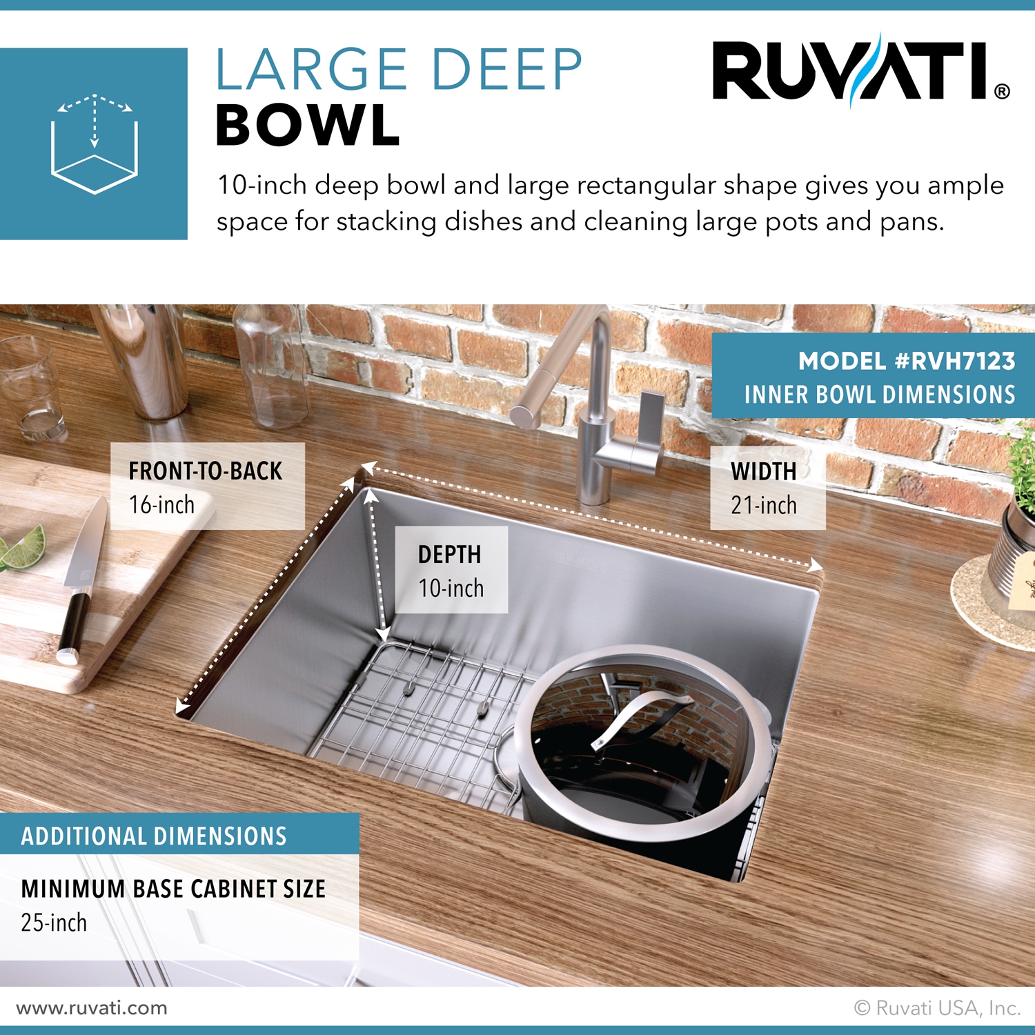 Ruvati RVH7127 Kitchen-Sinks - View #7