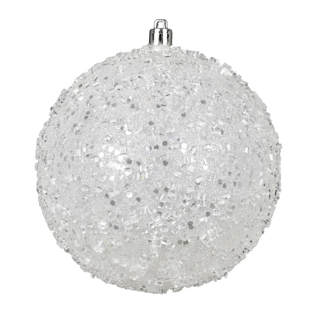 This Item Comes with 6 Ornaments per Unit. Vickerman 4 Clear Ball Christmas Ornament with Honey Gold Glitter Interior 