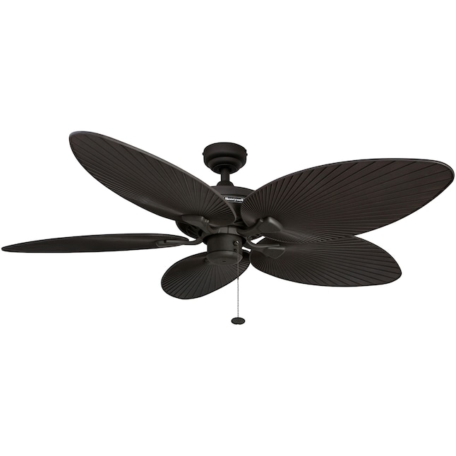 Honeywell Palm Island 52 In Bronze Indoor Outdoor Ceiling Fan 5 Blade The Fans Department At Lowes Com