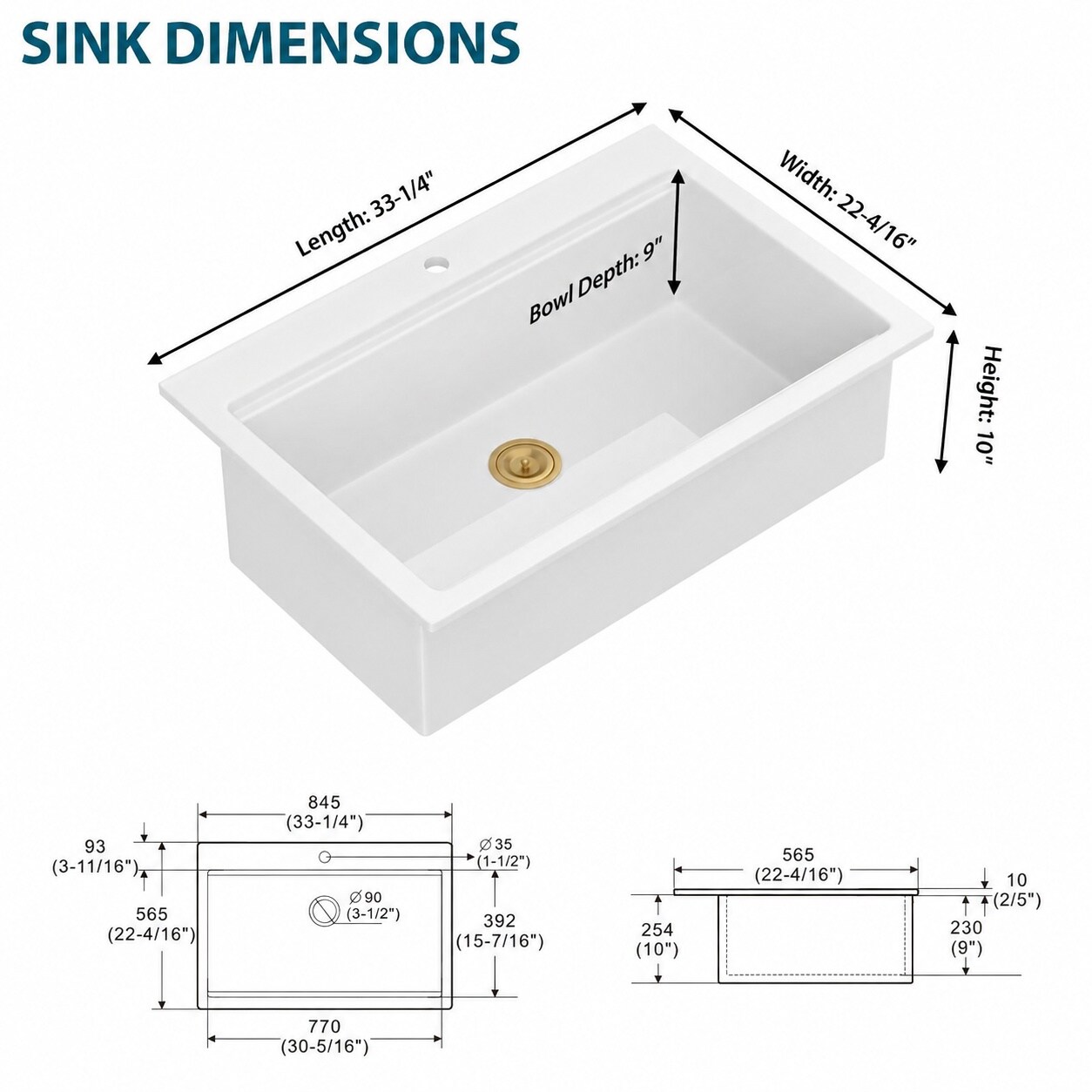 LILILIAN FMY LRO0818E176 Kitchen-Sinks - View #7