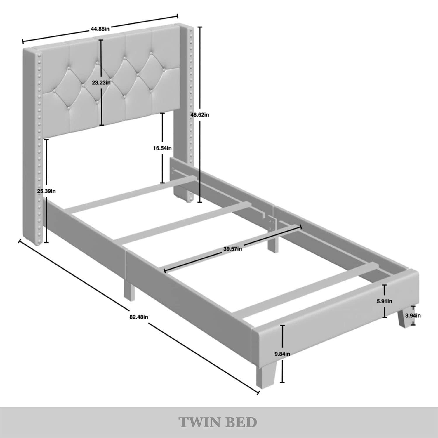 CasePiece C8403TUB-LGY-LN beds - View #9