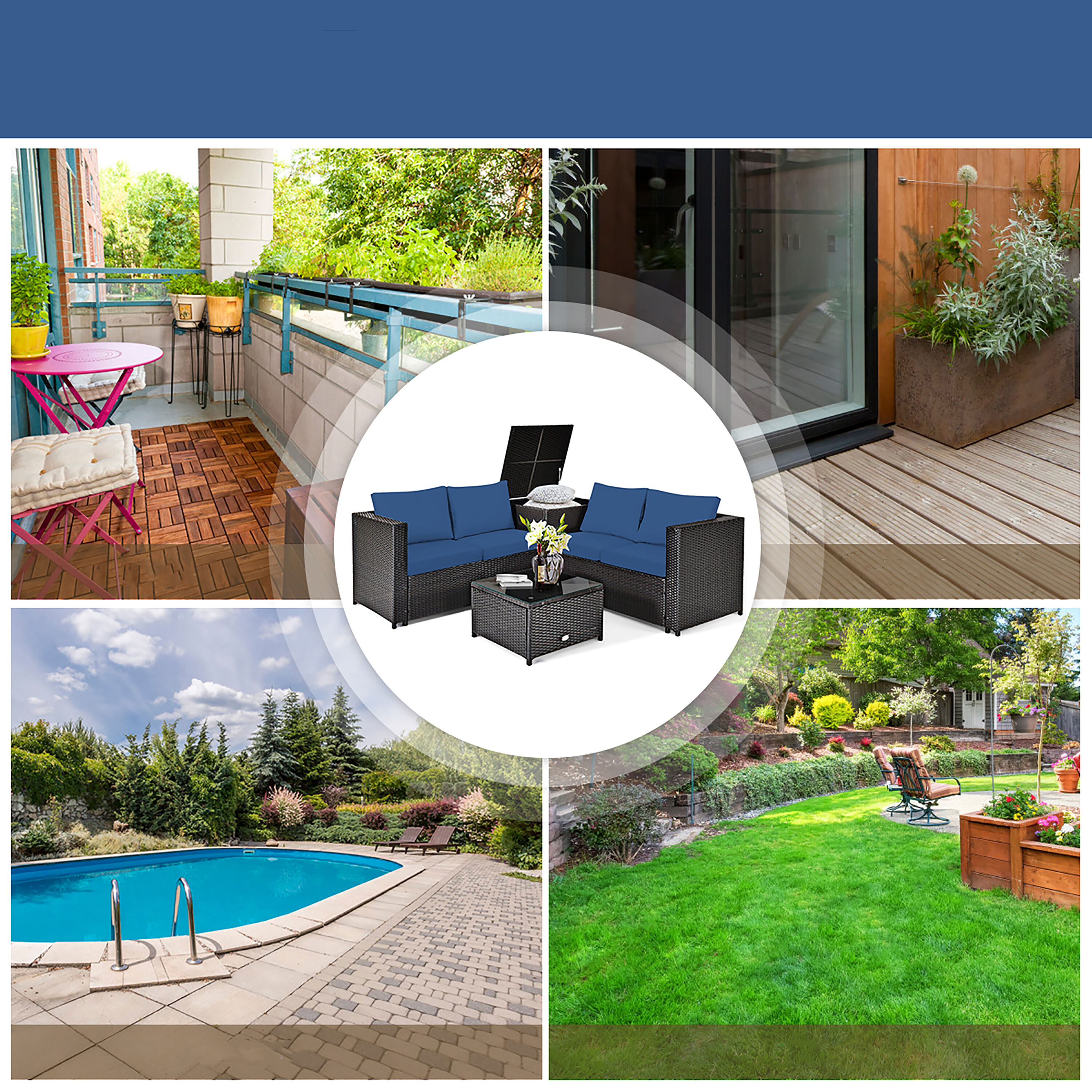 Costway HW66714NY+ Patio-Conversation-Sets - View #9