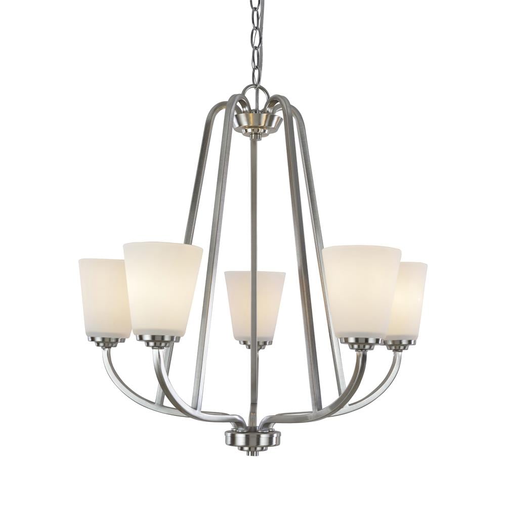 ARTCRAFT AC10465BN Hudson 5-Light Brushed Nickel Transitional Dry Rated Chandelier