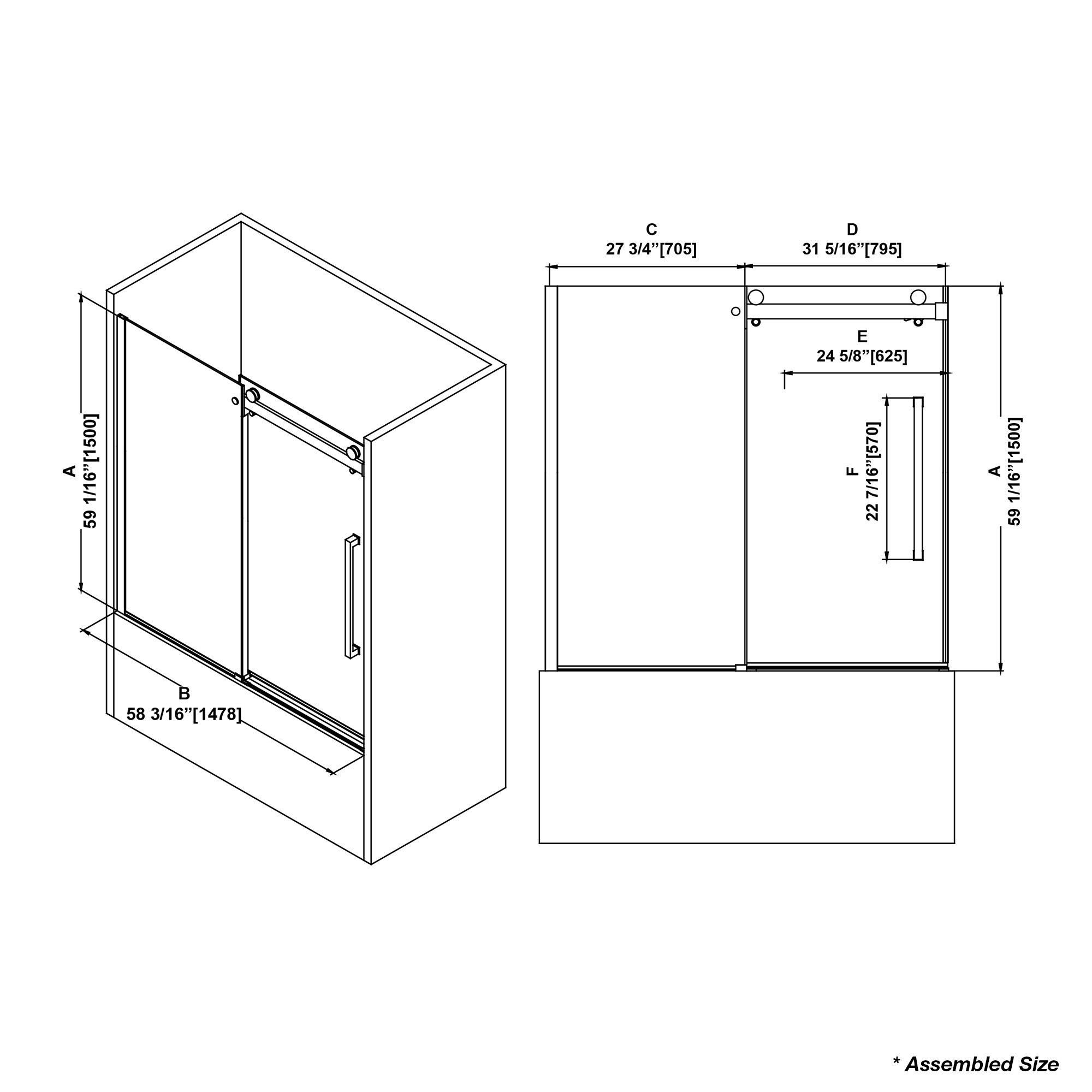 OVE Decors BEL-TDCH Bathtub-Doors - View #16