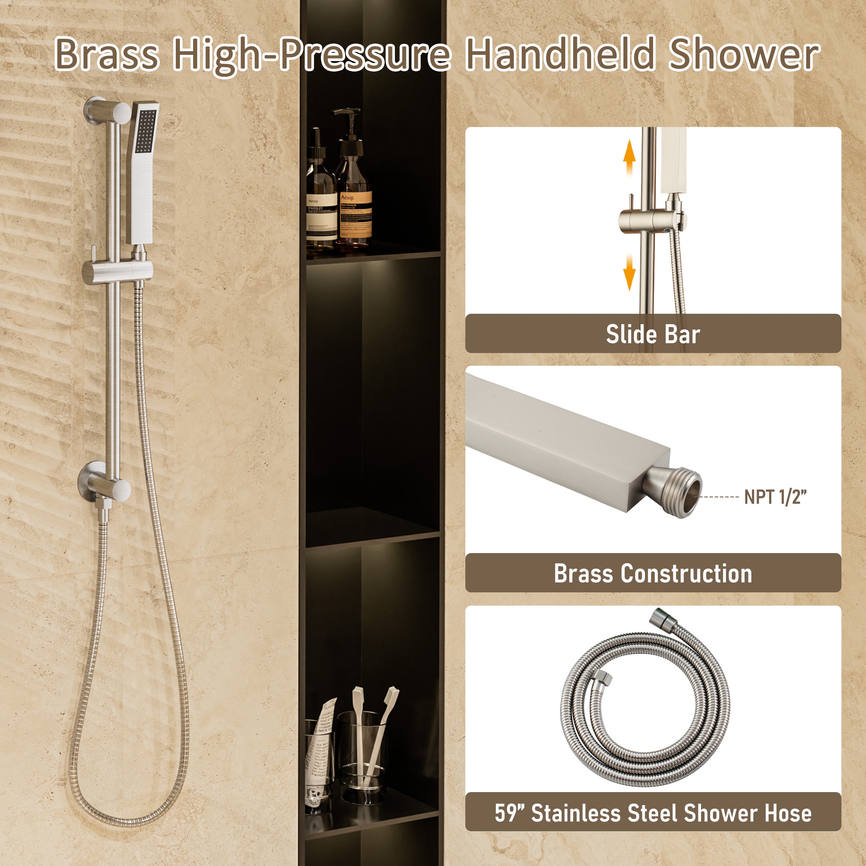 Mondawe WF-6368-20-NB Showerhead-Bar-Panels - View #8