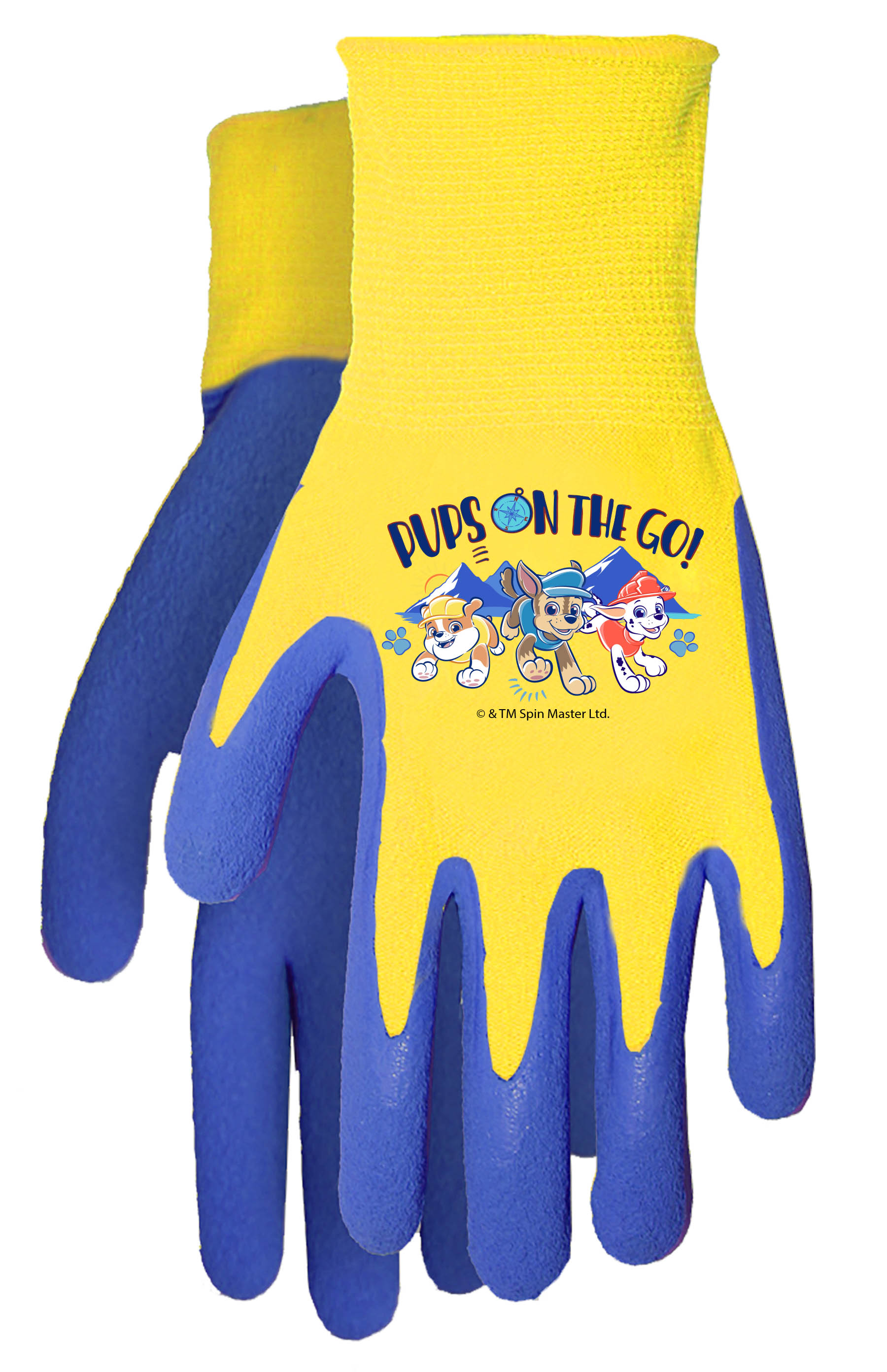 Kids Childs Unisex Yellow Gloves with Black Rubber Grips Football Gardening Work 