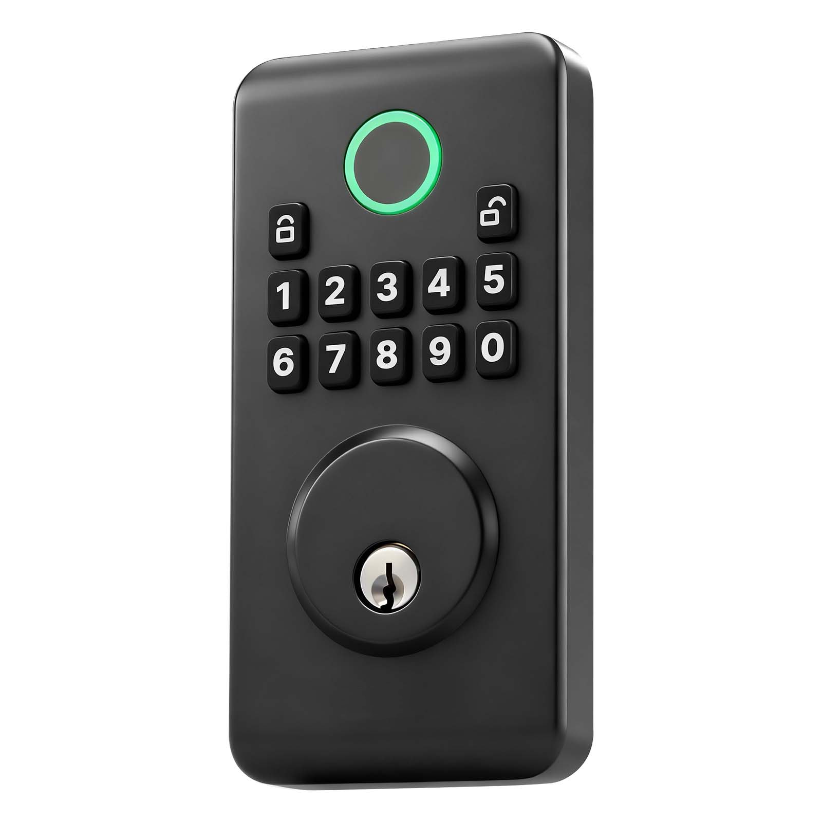 GIVIMO Matte-Black Keyless Entry Door Lock Aluminum-Alloy Electronic Deadbolt with Anti-Peek PIN 100 User Codes and Auto-Lock Timer for Home Front and Garage Doors