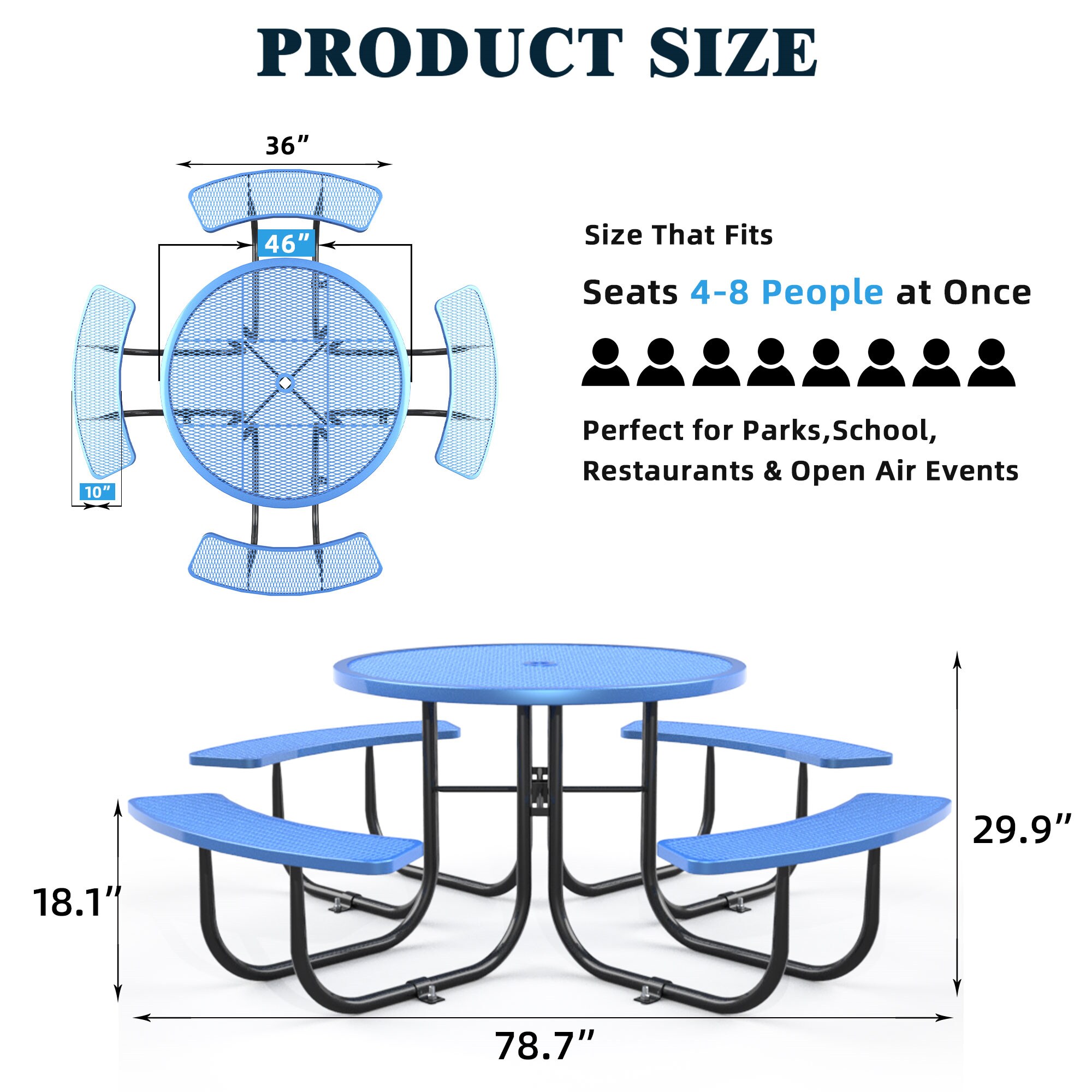 BABOOM BOM-00102AD-OR Picnic-Tables - View #3