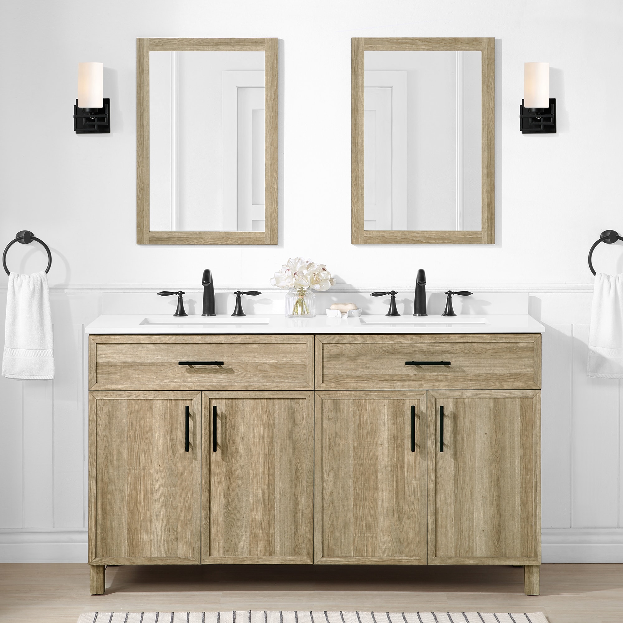 Double sink 60-in Bathroom Vanities with Tops at Lowes.com