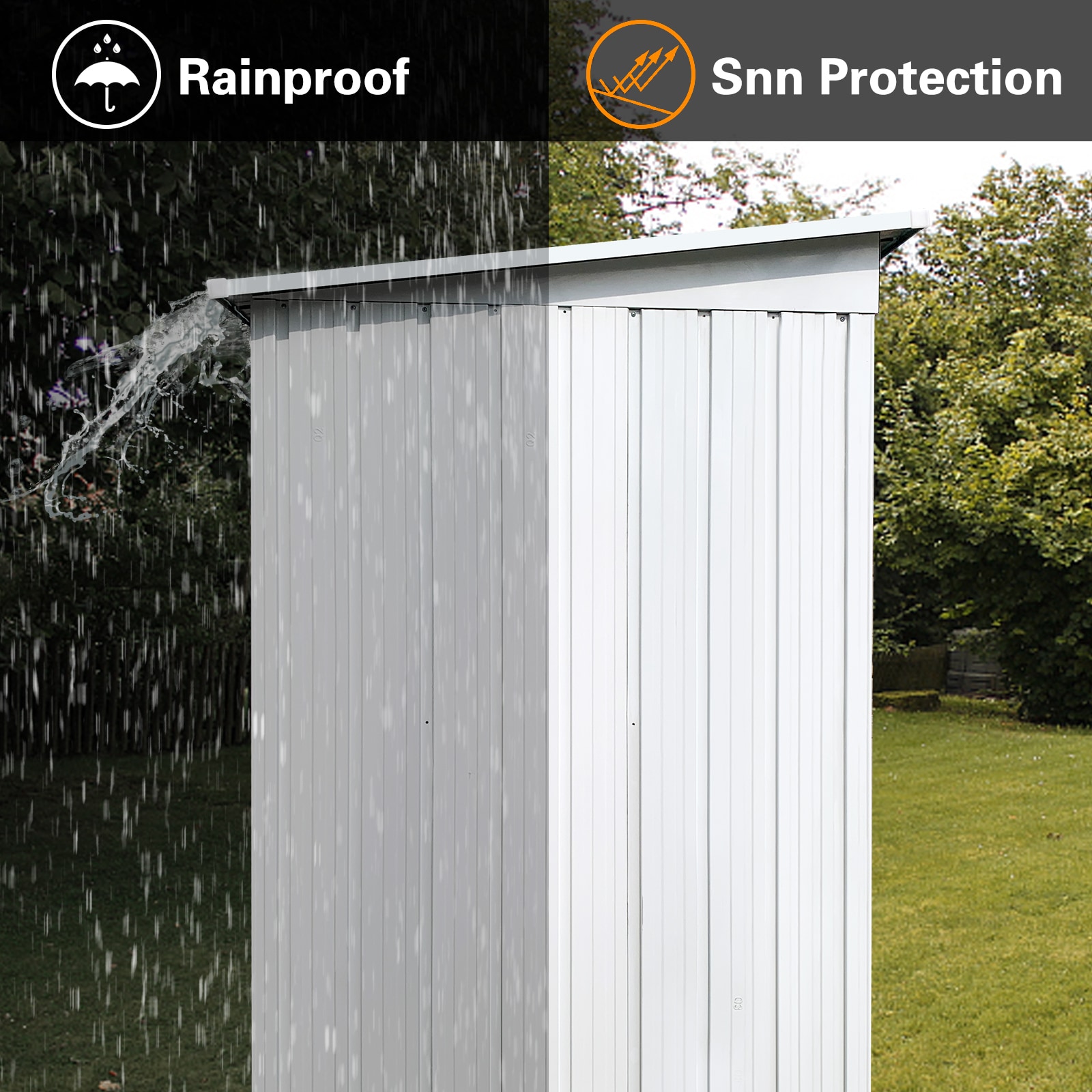 WELLFOR GT-HPY-3732GR-A Metal-Storage-Buildings-Sheds - View #4
