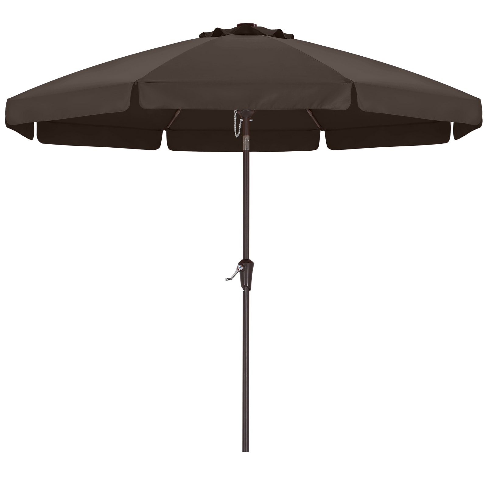 ABCCANOPY 9USLS6923A22UB04BNY9 10-ft Steel Brown Push-button Tilt Market Patio Umbrella