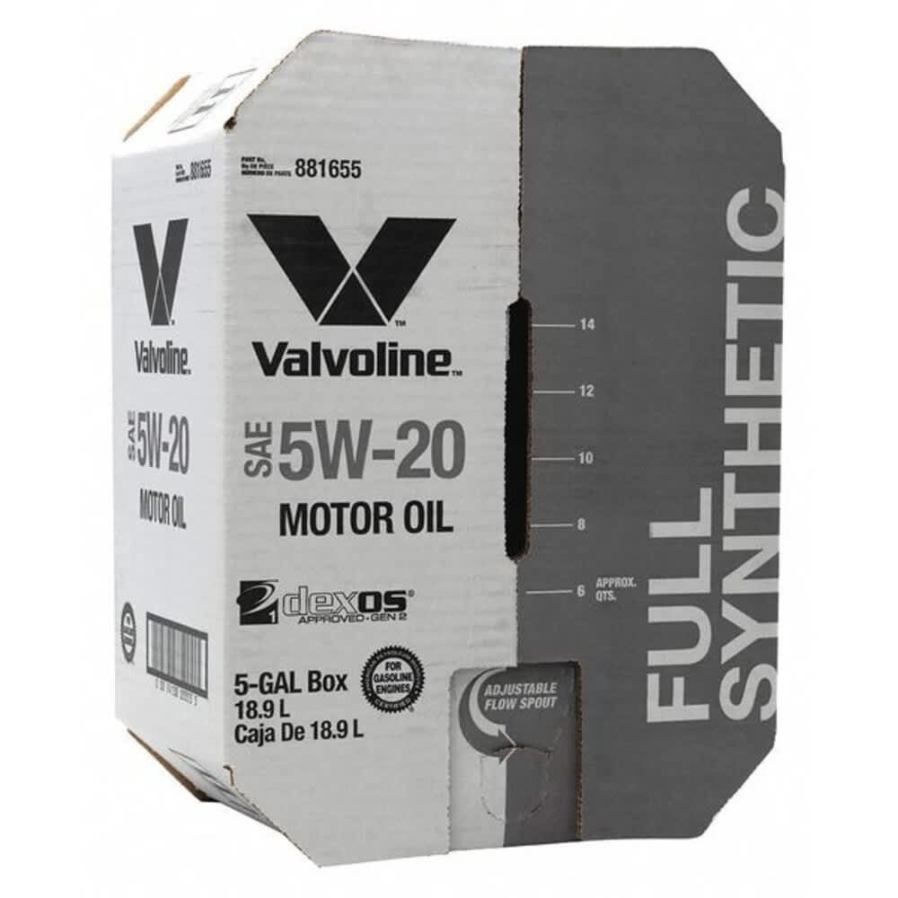 Valvoline Motor Oil5 gal. Sz5W-20 SAE GradeBox 881655 #881655