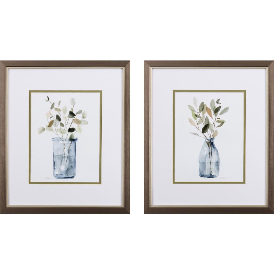 HomeRoots 4000401403 Wall Art Light Brown Wood Framed 16-Inches H x 14-Inches W Modern Paper Limited Edition Painting