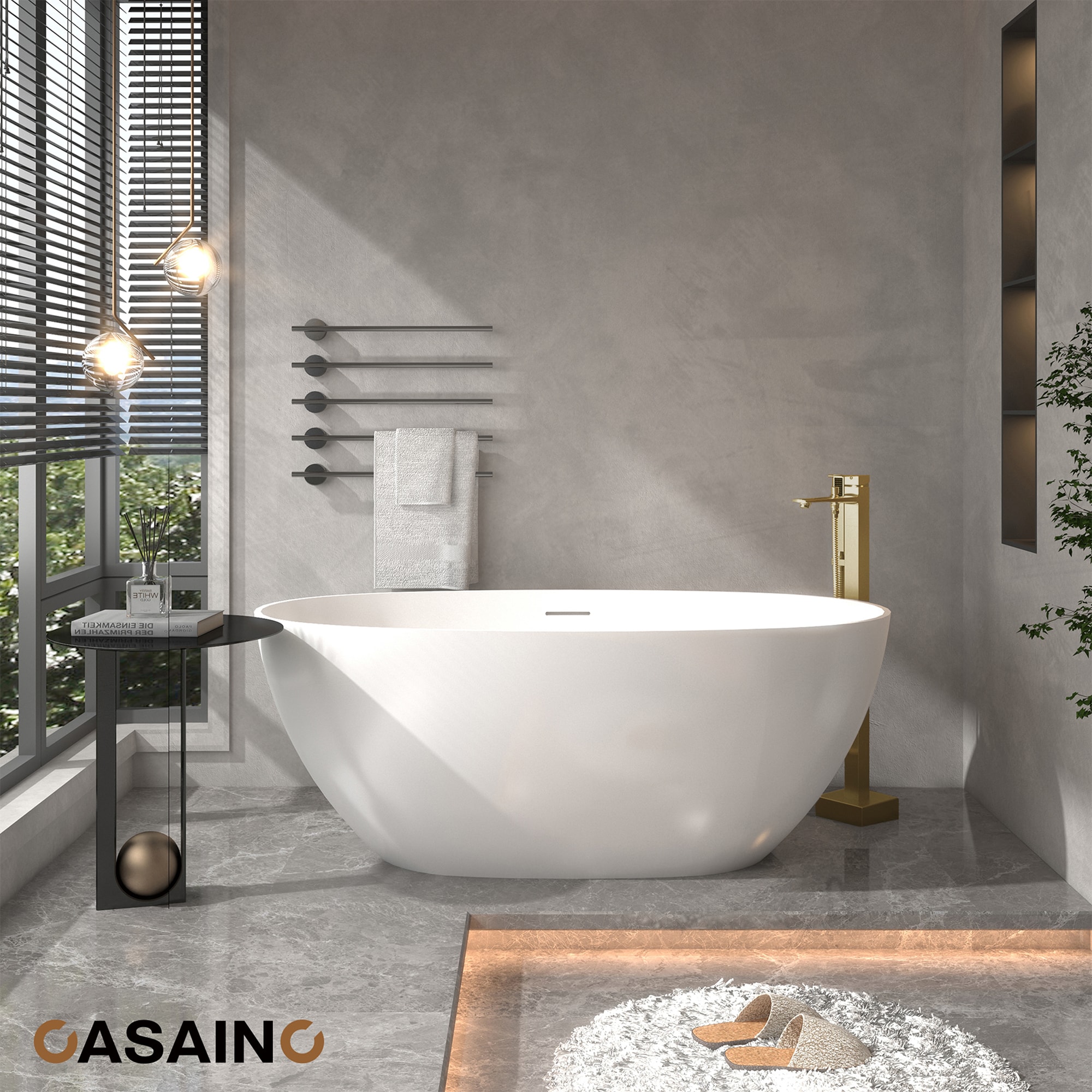CASAINC MCS97-MB Roman-Tub-Faucets - View #2