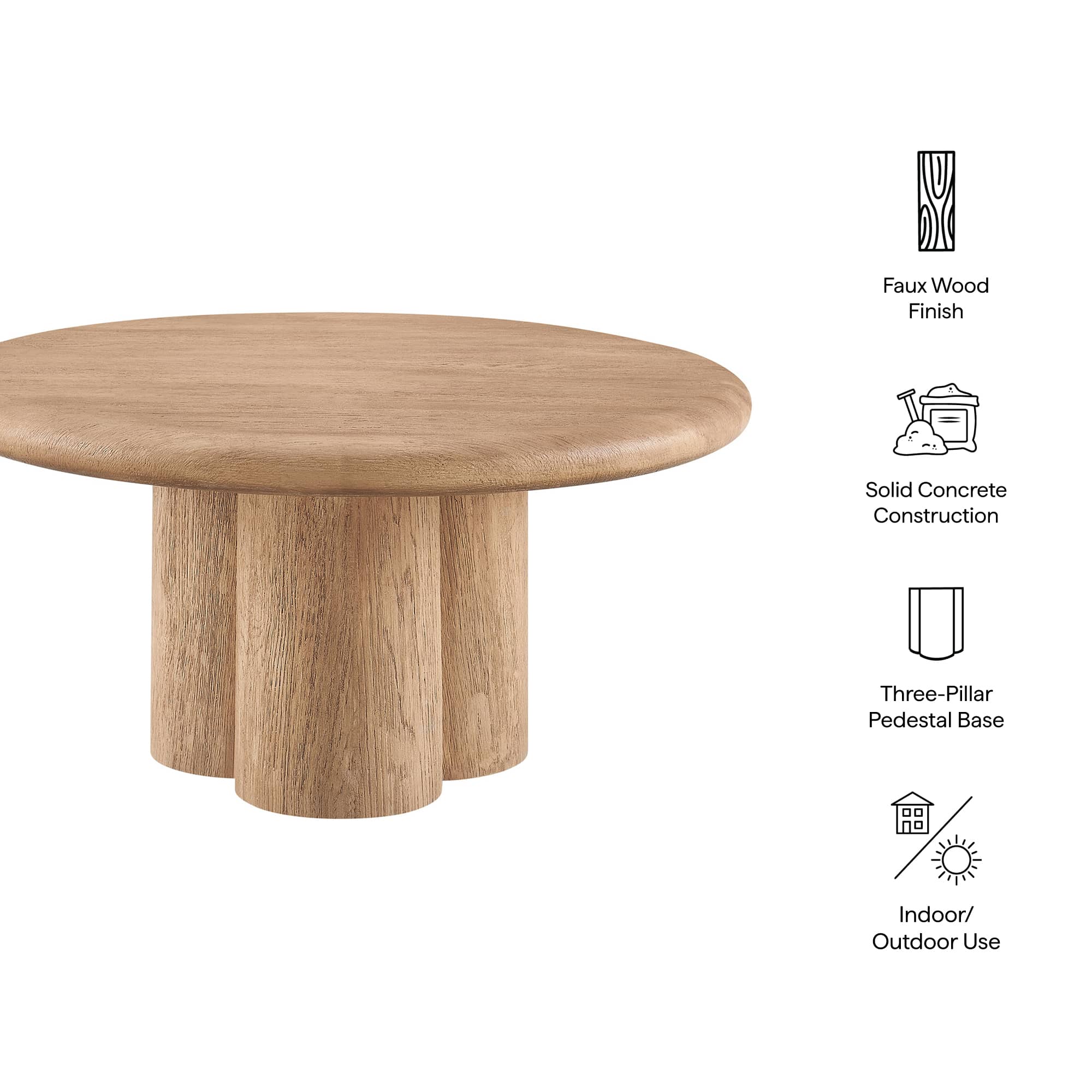 Modway EEI-7620-OAK Patio-Tables - View #2