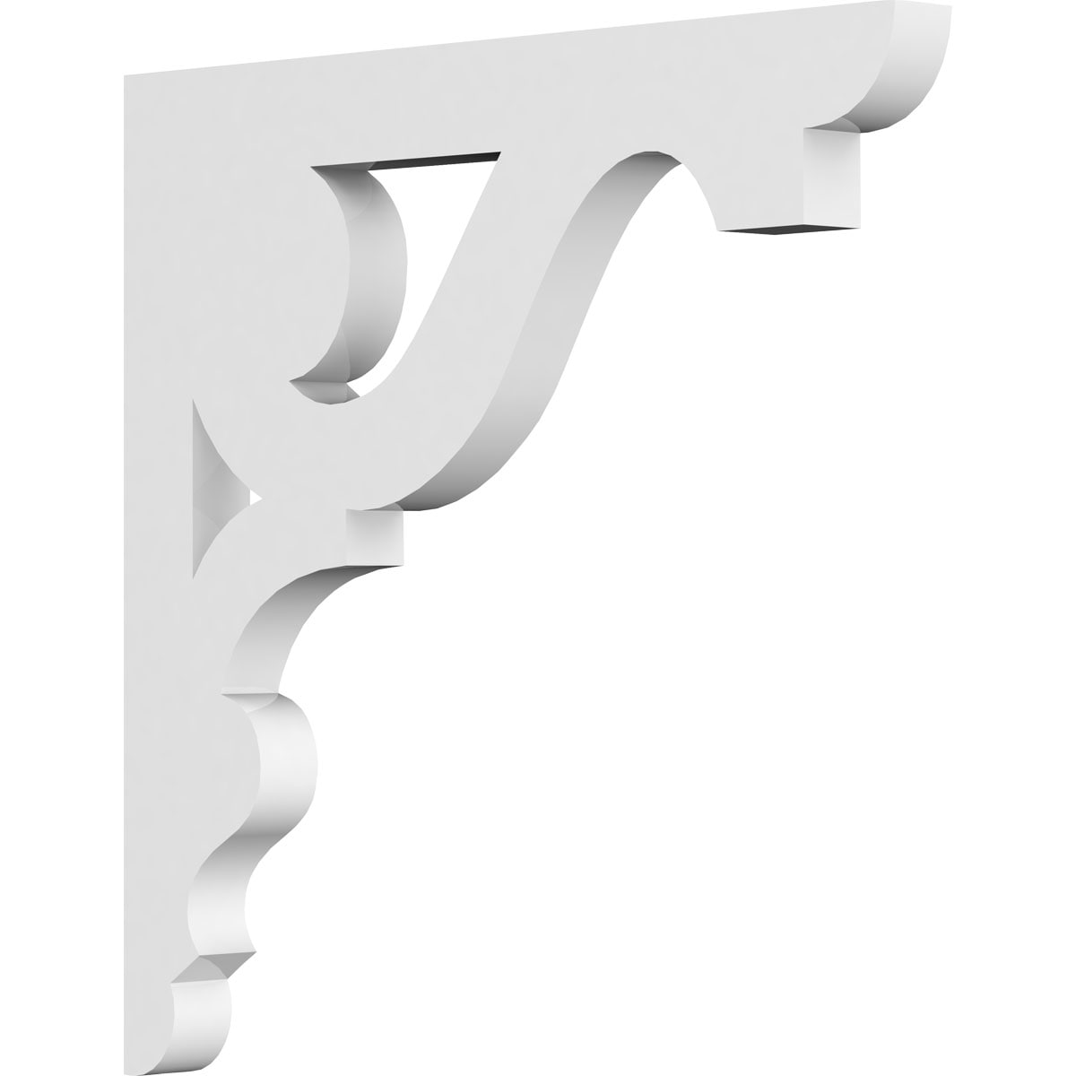 Ekena Millwork BKTP01X08X08RB Robin 5/8-in x 8-in x 8-in Off-white PVC Standard bracket