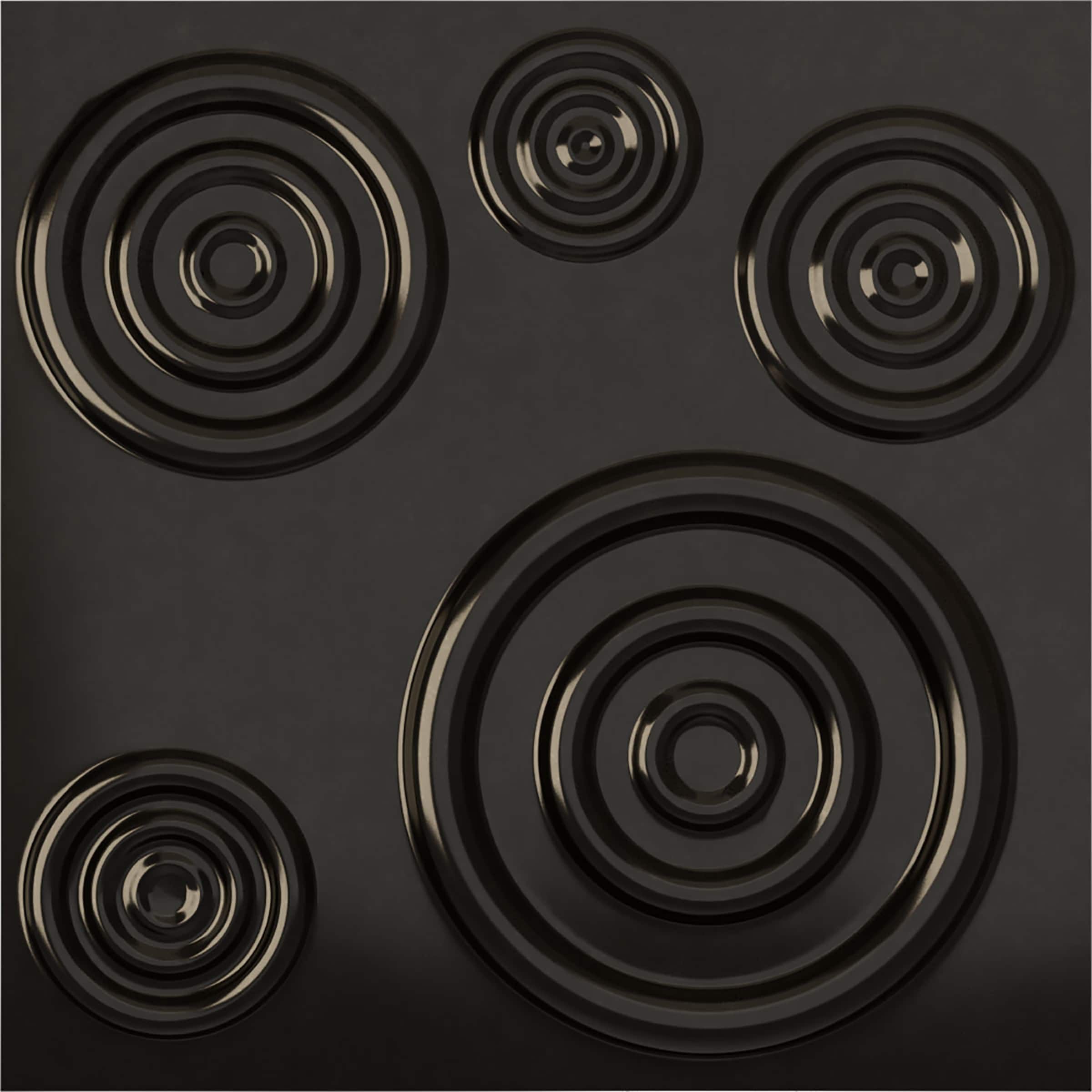 Ekena Millwork WP20X20REECA 19-5/8-in x 19-5/8-in Embossed Universal Metallic Carbon Mist PVC Wall Panel