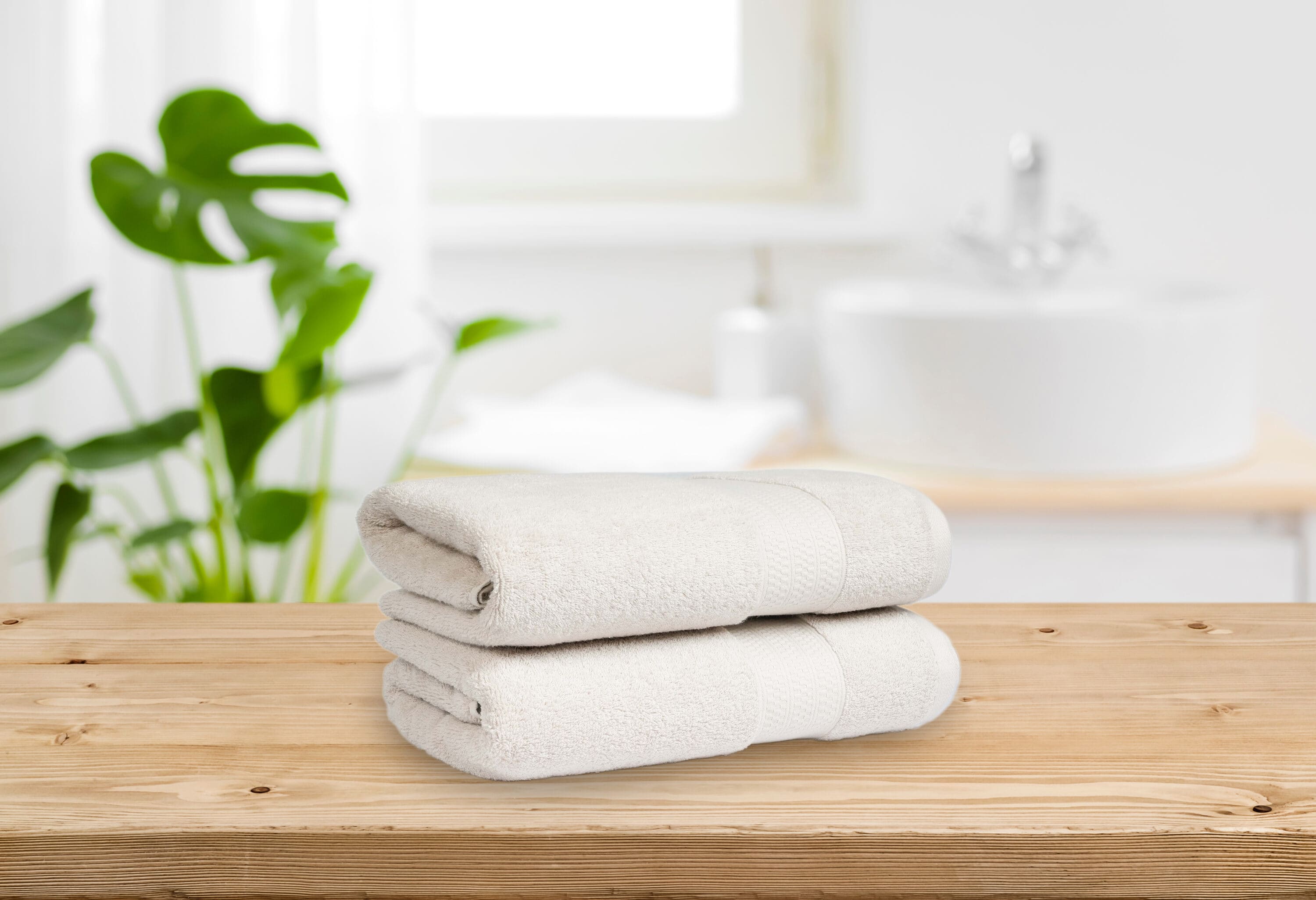 allen + roth Denim Cotton Quick Dry Bath Towel in the Bathroom