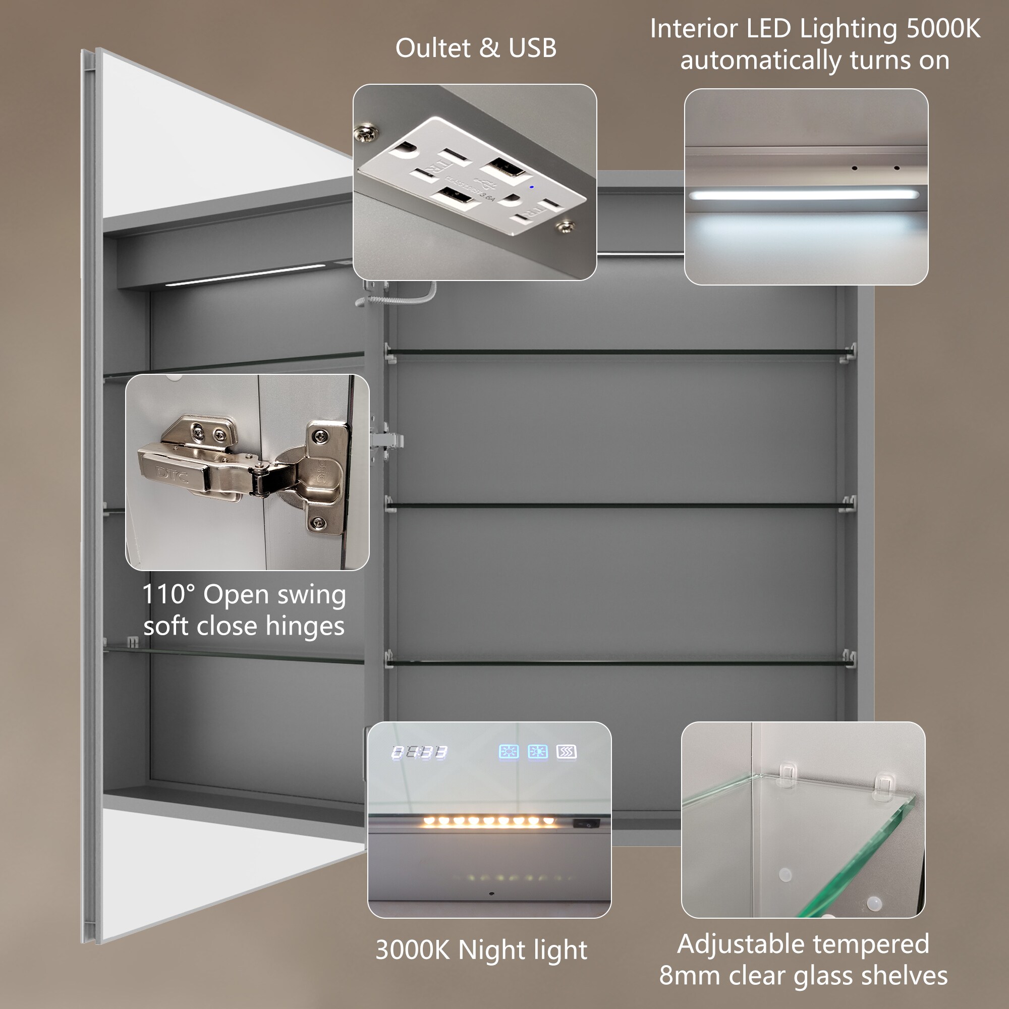 AAZJ JDEX-MC2432V4LX Bathroom-Medicine-Cabinets - View #4