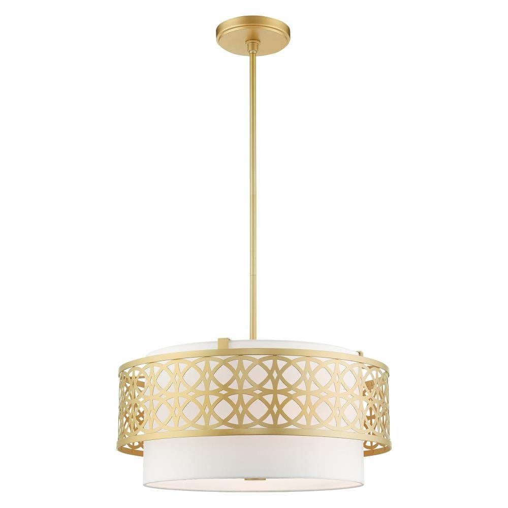 Livex Lighting 49865-33 Calinda 4 -Light Matte Gold Transitional For Use in Bathrooms, Bedrooms, Dining Rooms, Foyers, Kitchens, Living Rooms Chandelier