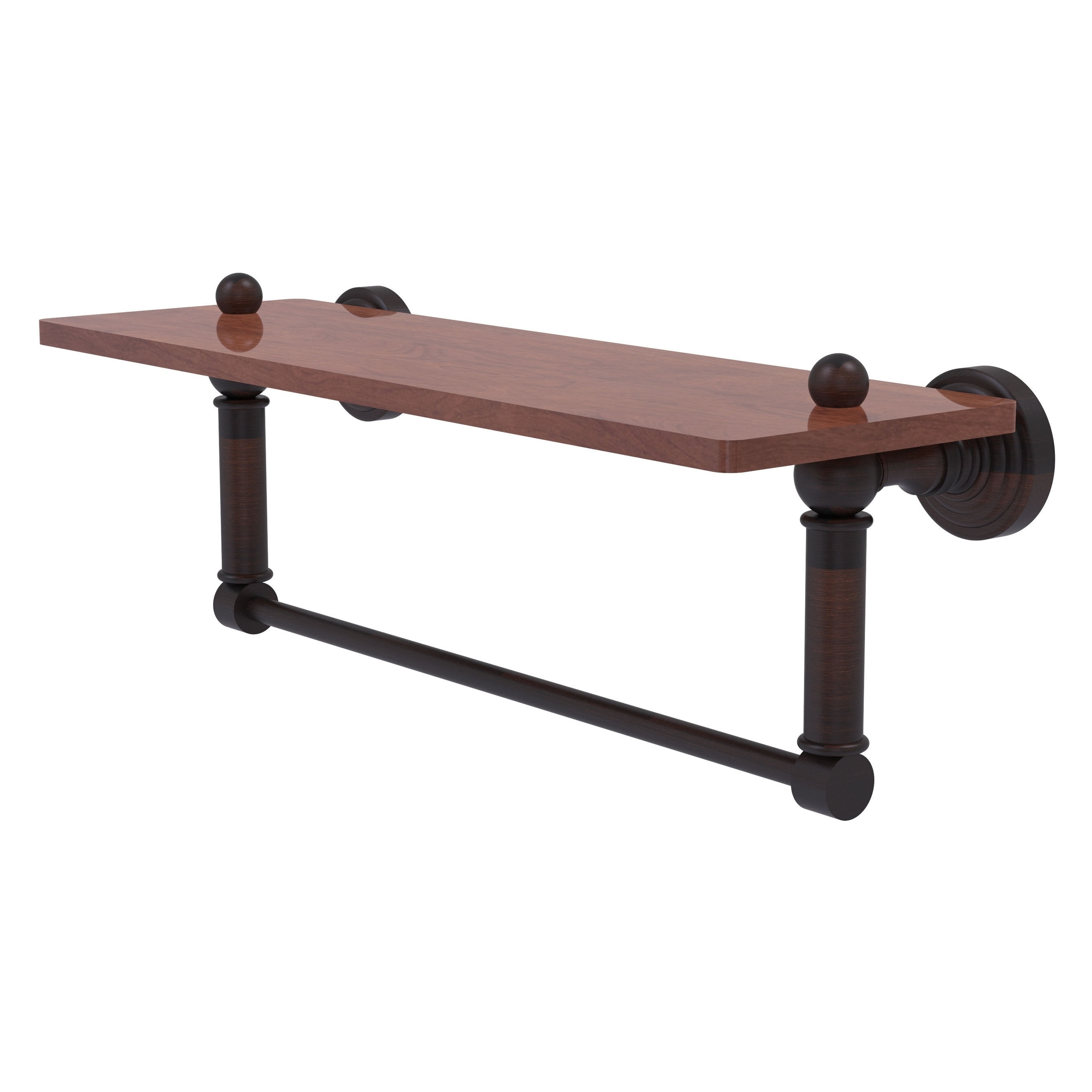 Allied Brass WP-1-16TB-IRW-VB Waverly Place Venetian Bronze Wall mount Bathroom Shelf ( 16-in x 5-in x 5-in )