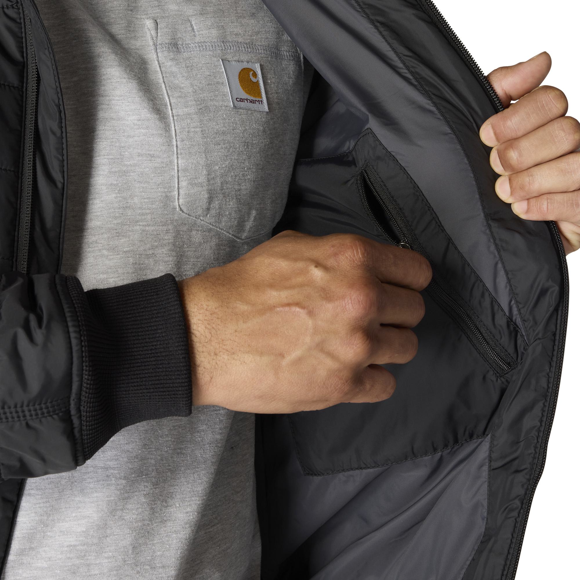 Carhartt Men's black Taffeta Hooded Insulated Insulated jacket ( L