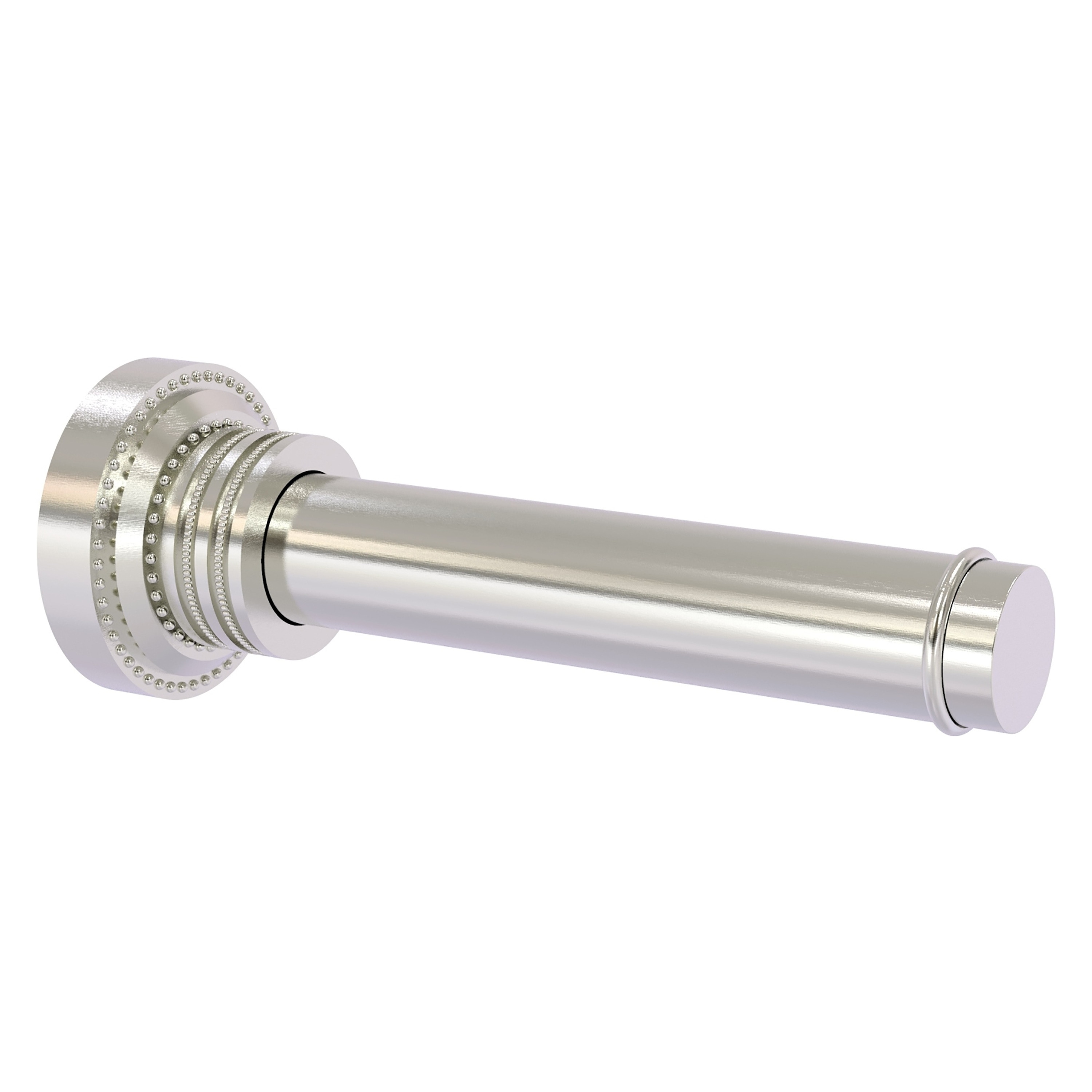 Allied Brass DT-24-1-SN Dottingham Satin Nickel Wall mount Single post Toilet Paper Holder 1 -Rolls with Storage