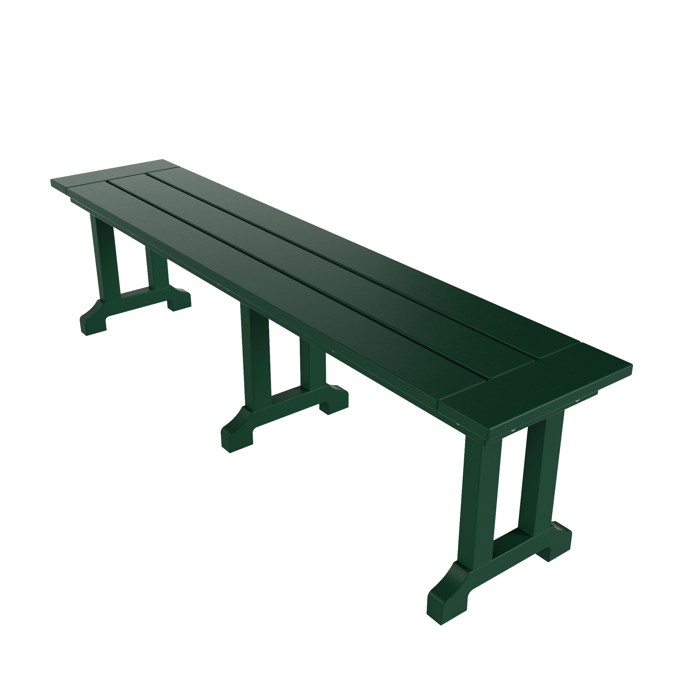 Westin Furniture OP2007-DG Laguna 65-in W x 17-in H Dark Green Hdpe Dining Bench