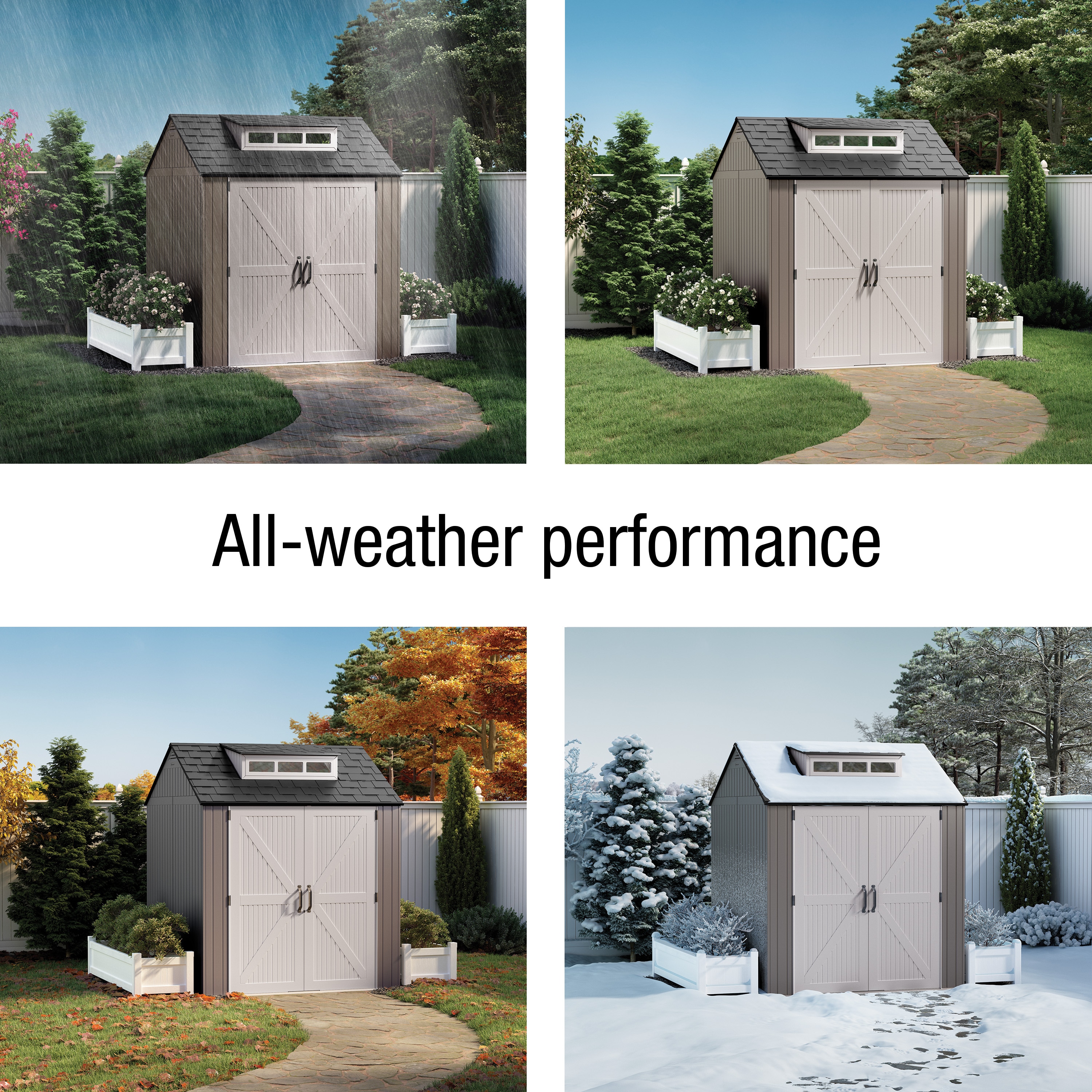 Rubbermaid 2119053 Vinyl-Resin-Storage-Buildings - View #3