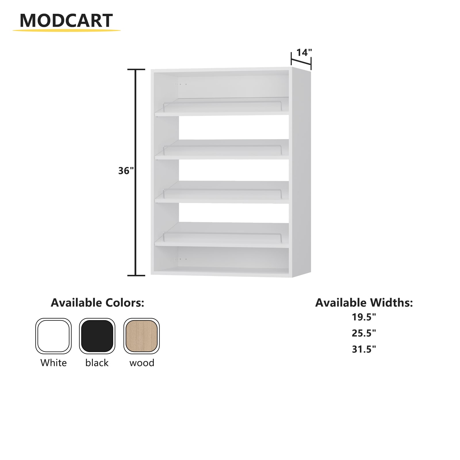LOVMOR SF-Y-YMG07-20-W Wood-Closet-Shelves - View #3