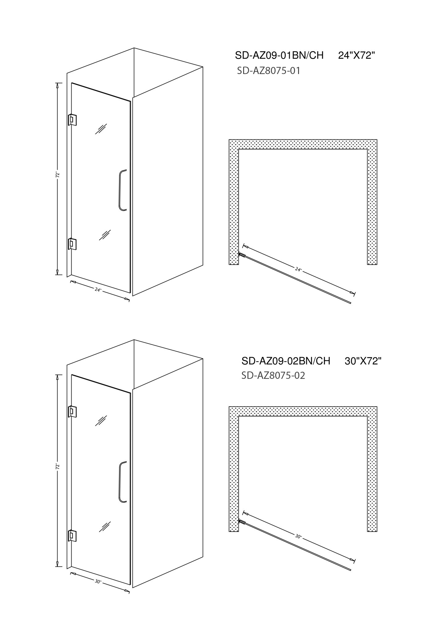 ANZZI SD-AZ8075-01CH Shower-Doors - View #3