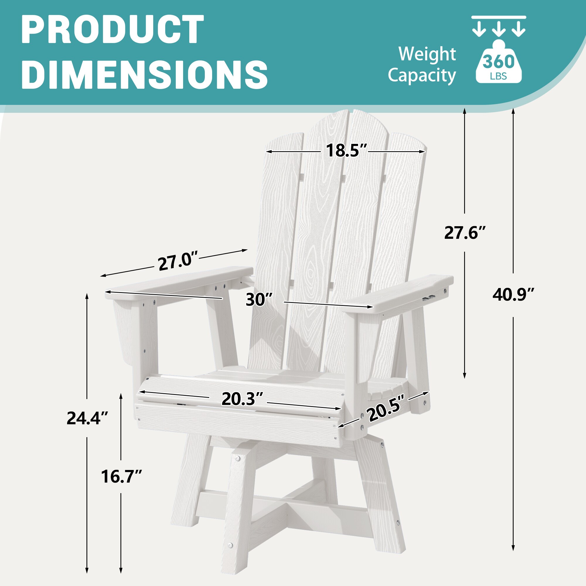 VOUA PE-SDC-WH Patio-Chairs - View #4