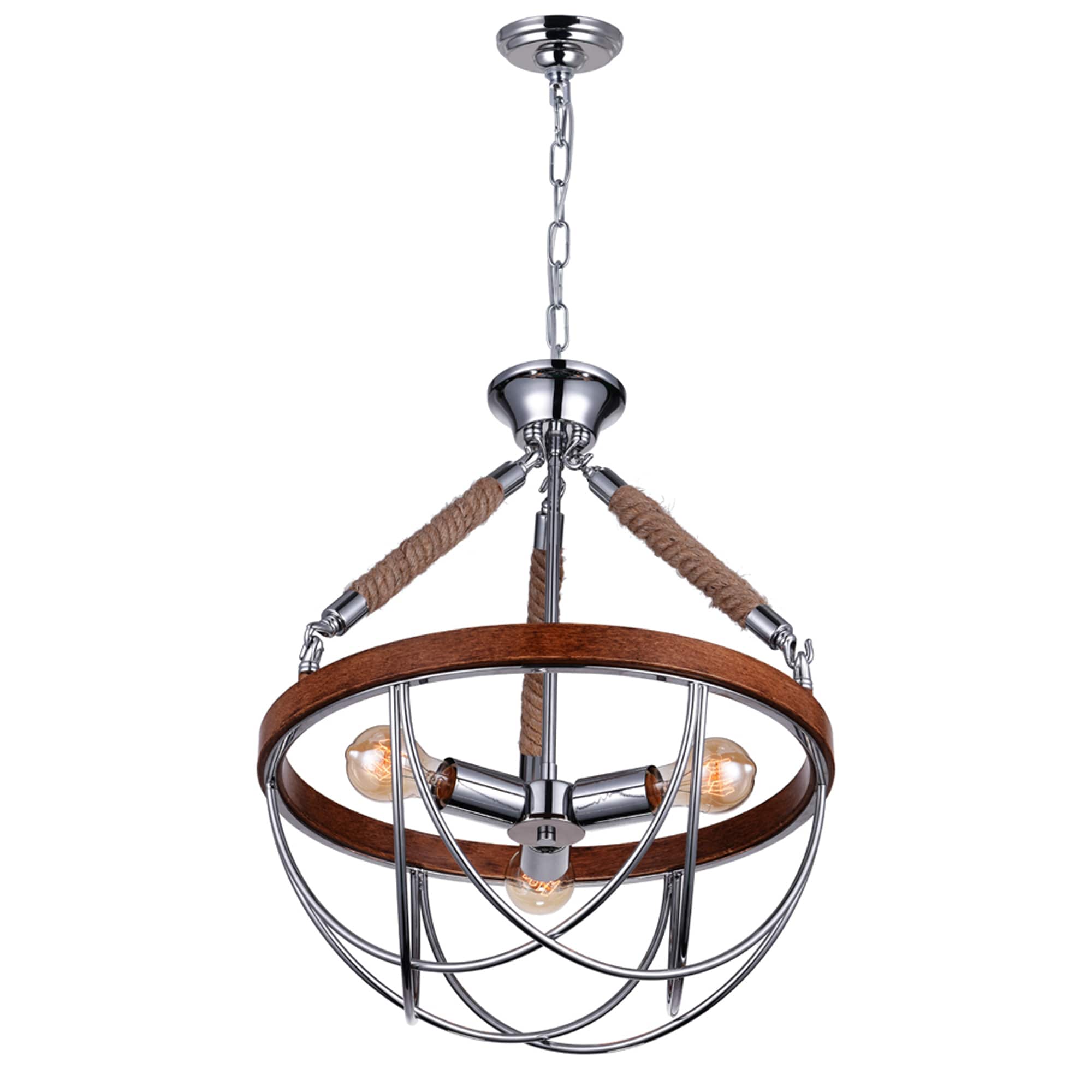 CWI Lighting 9965P18-3-601 Parana 3 -Light Chrome Rustic For Use in Bathrooms, Bedrooms, Dining Rooms, Foyers, Kitchens, Living Rooms Chandelier