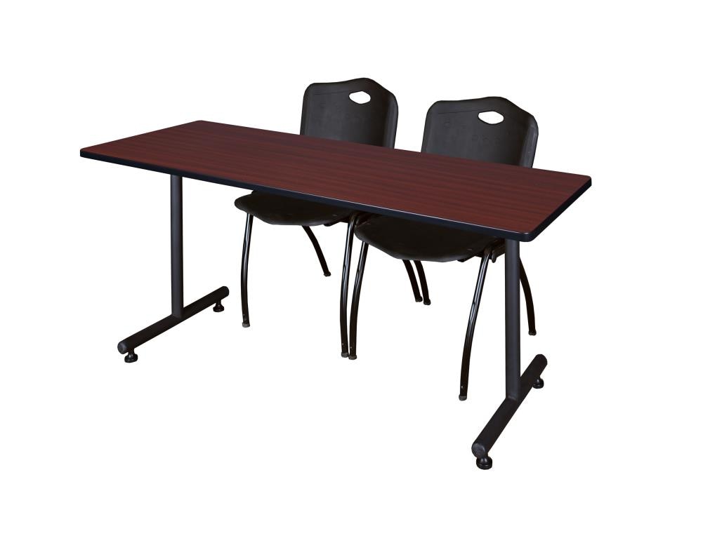 Regency MKTRCT7230MH47BK Training Brown 4-Person Training Table (72-in W x 29-in H)