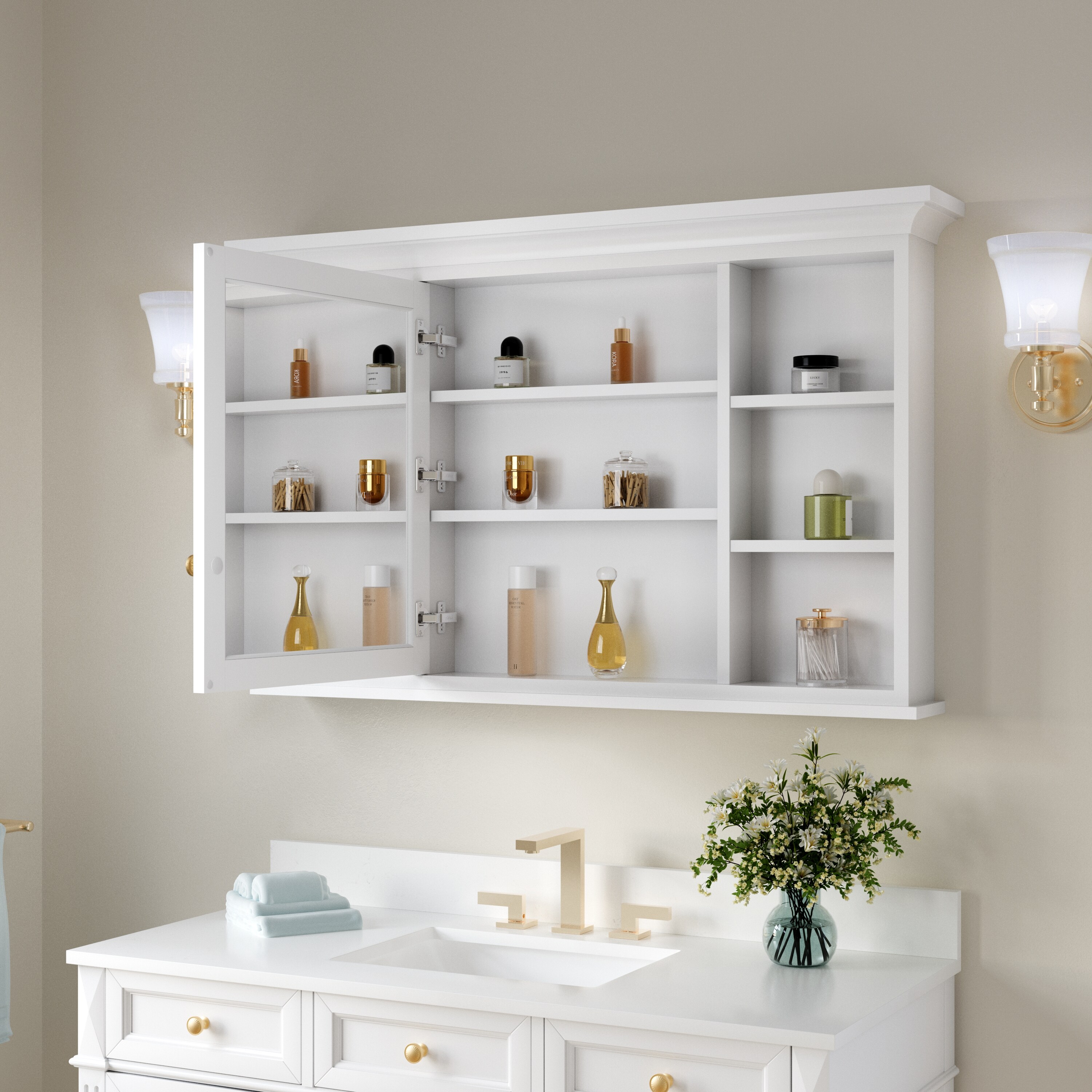 WELLFOR UCS-B4030MC-WT Bathroom-Wall-Cabinets - View #4