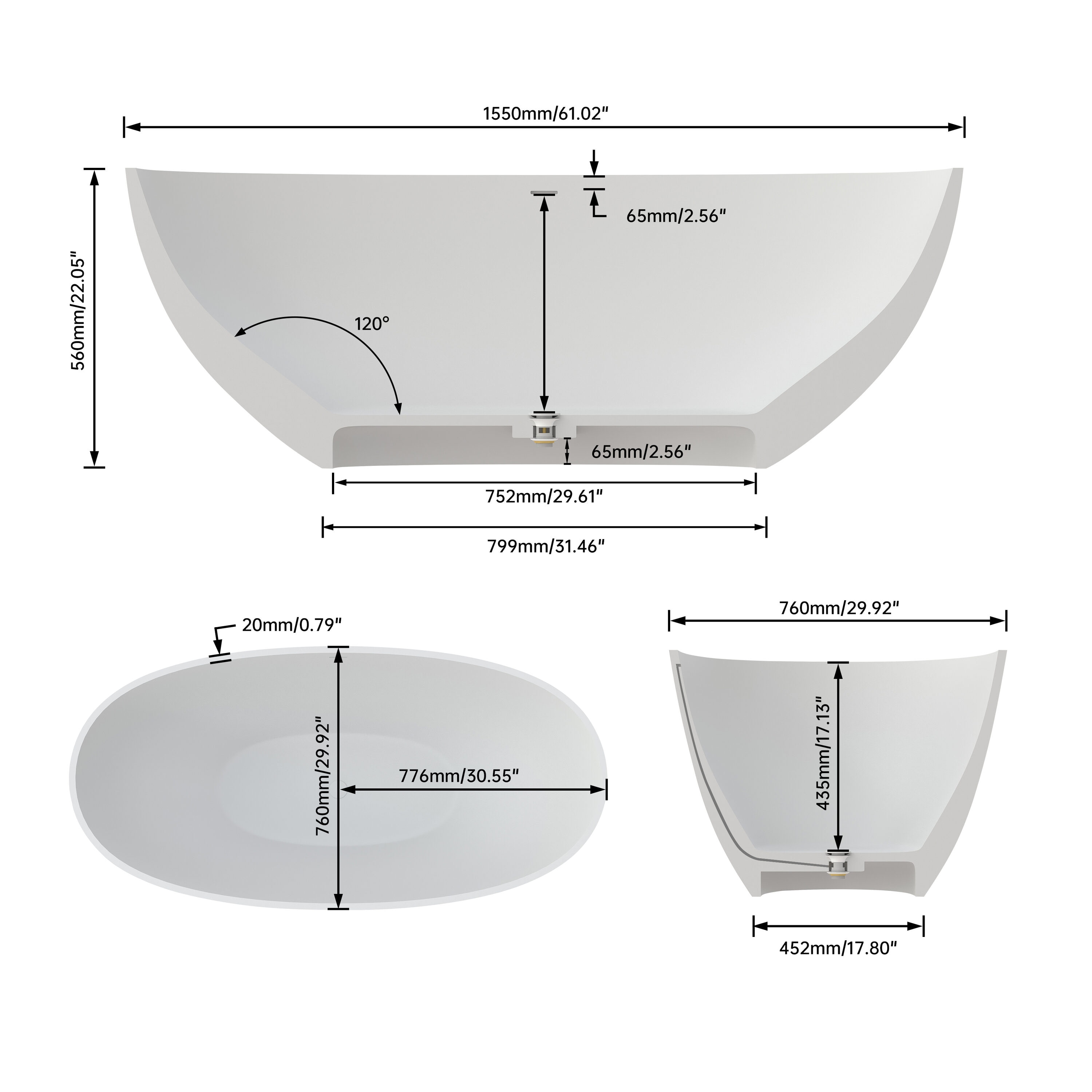 LUXEYARD DS-J-37853954 bathtubs - View #2