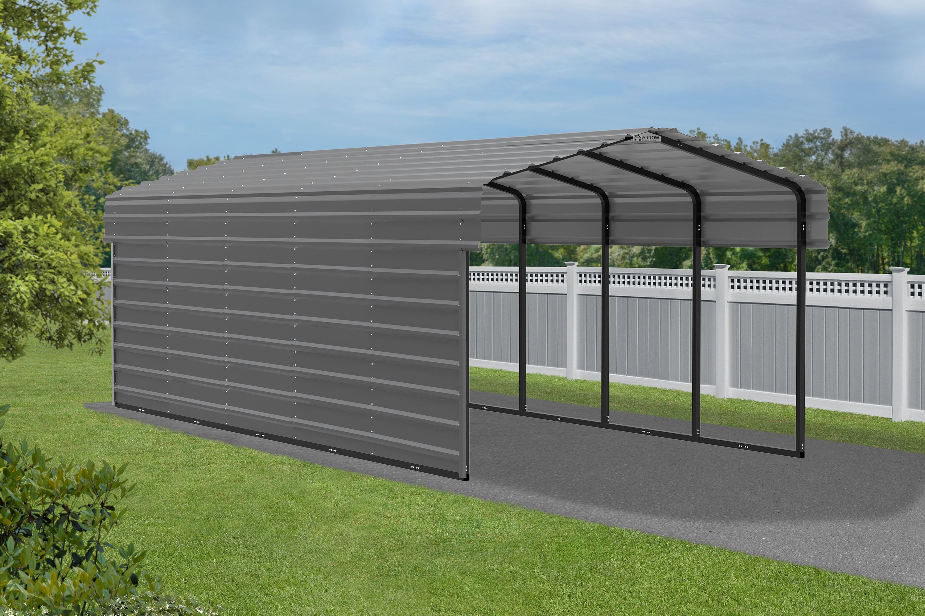 Arrow CPHC102407ECL1 Carport-Covers - View #11