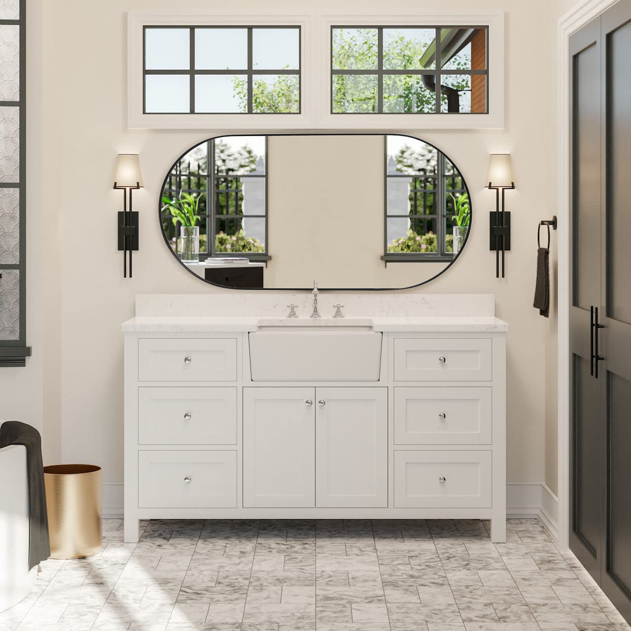 TEHOME GC-0Y043 Framed-Bath-Mirrors - View #2