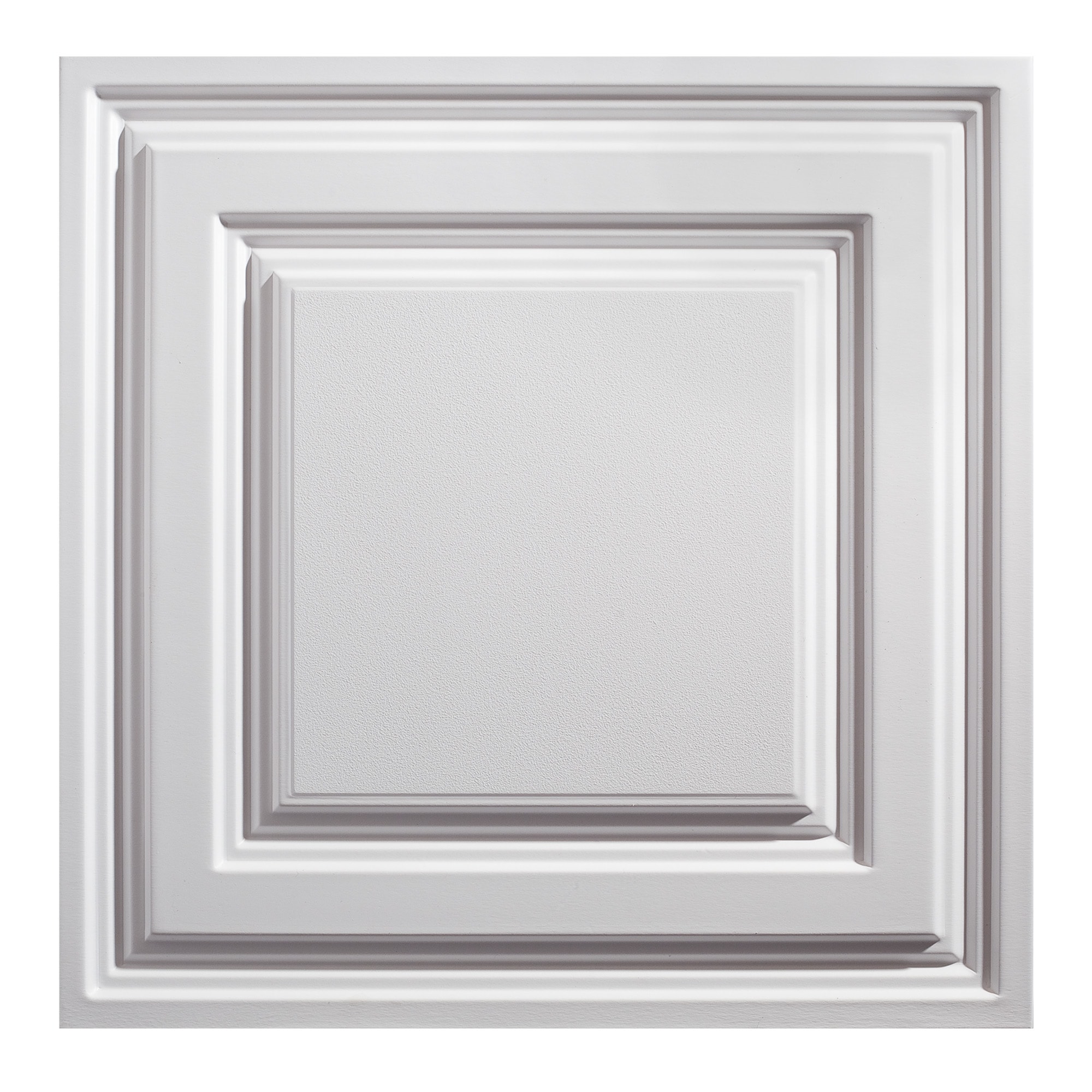Genesis Icon Relief 24-in x 24-in White Textured 15/16-in Drop Ceiling ...