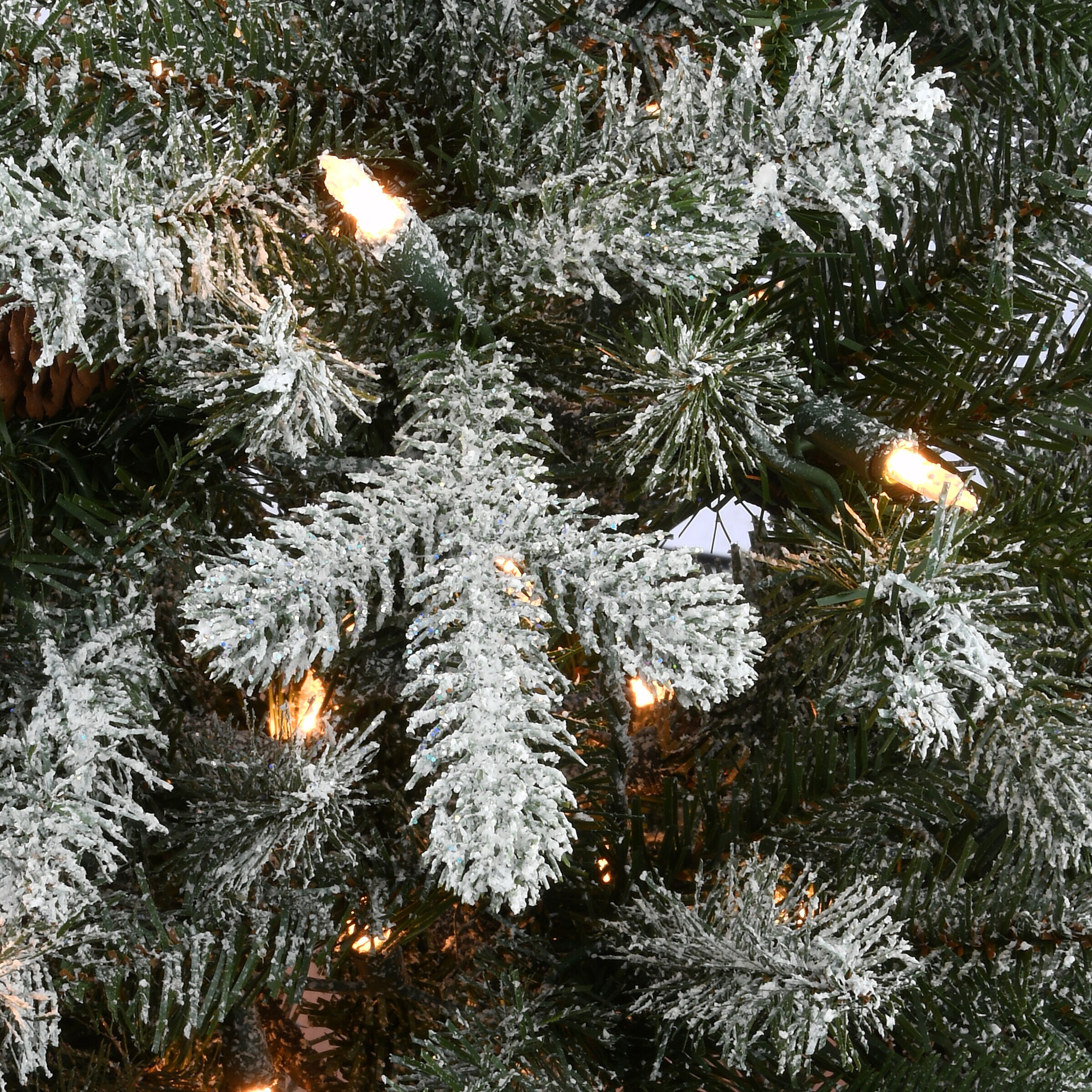 National Tree Company Snowy Morgan Spruce 4 Ft Spruce Pre Lit