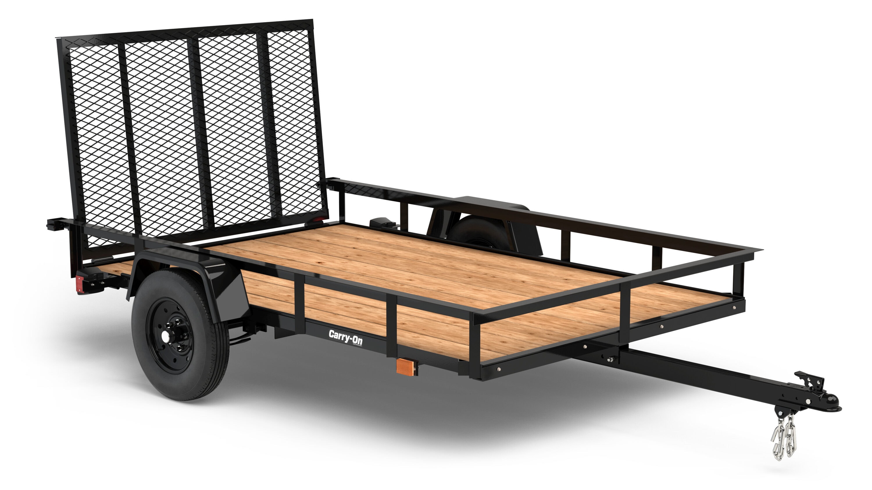 Carry-On Trailer 5-ft x 8-ft Treated Lumber Utility Trailer with Ramp ...