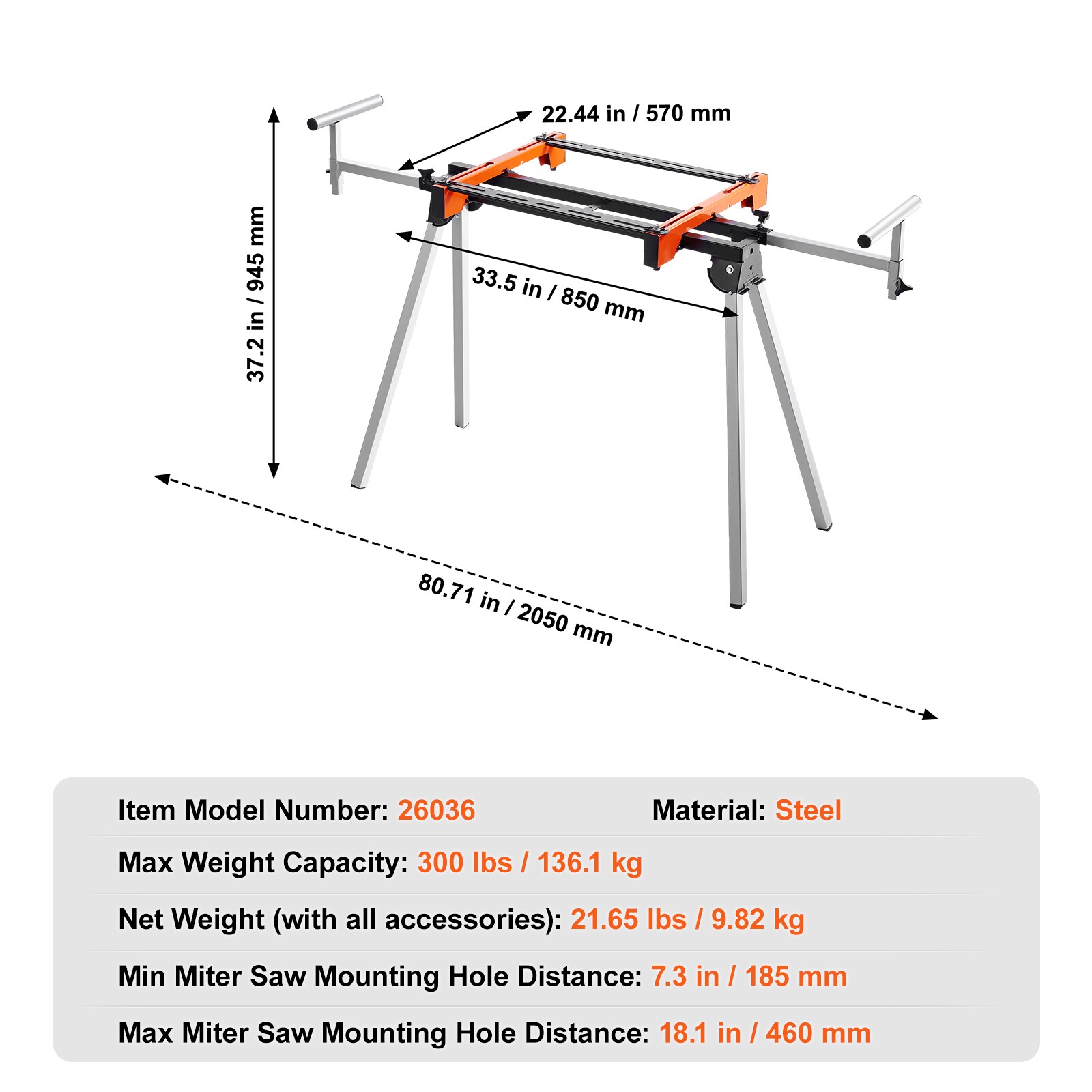 VEVOR SCRZXXQJZJGZ06355V0 Miter-Saw-Stands - View #7