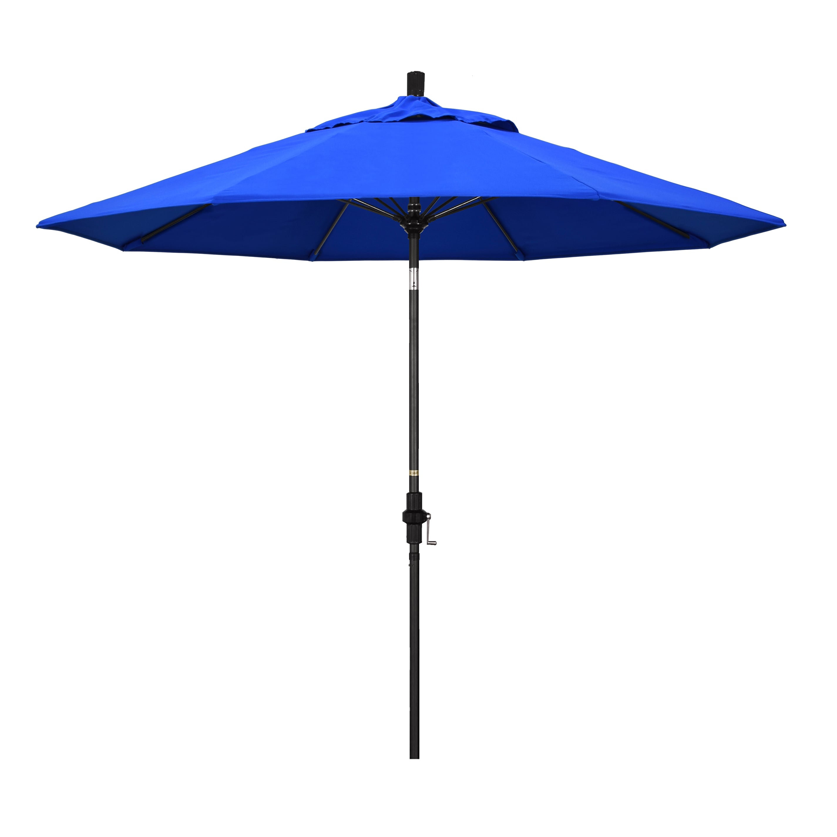 California Umbrella GSCUF908705-5401 9-ft Aluminum Blue Auto-tilt Market Patio Umbrella