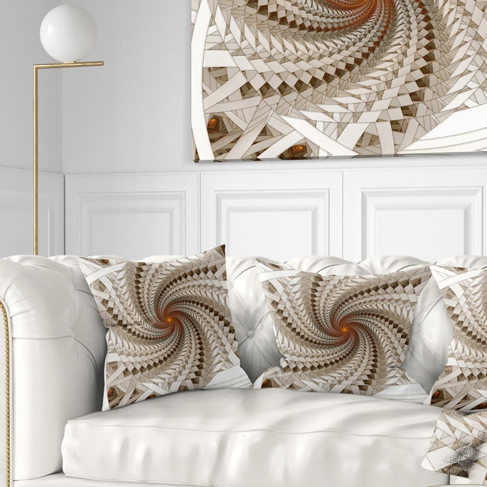 Designart CU7264-18-18 18-in x 18-in White Indoor Decorative Pillow