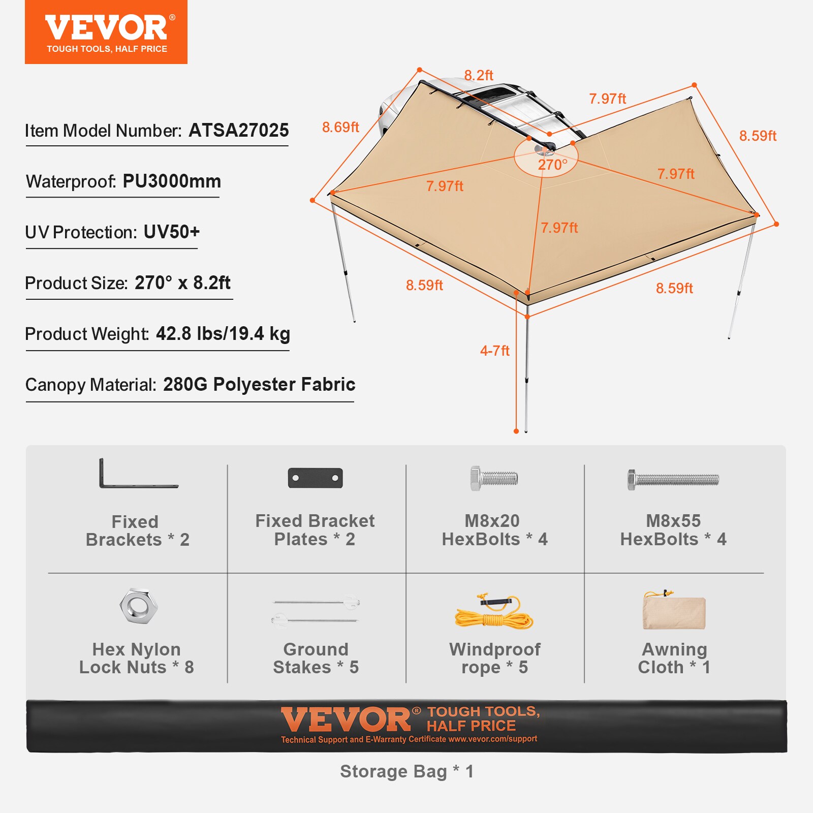 VEVOR QCCPSSS20X7528OC7V0 tents - View #8