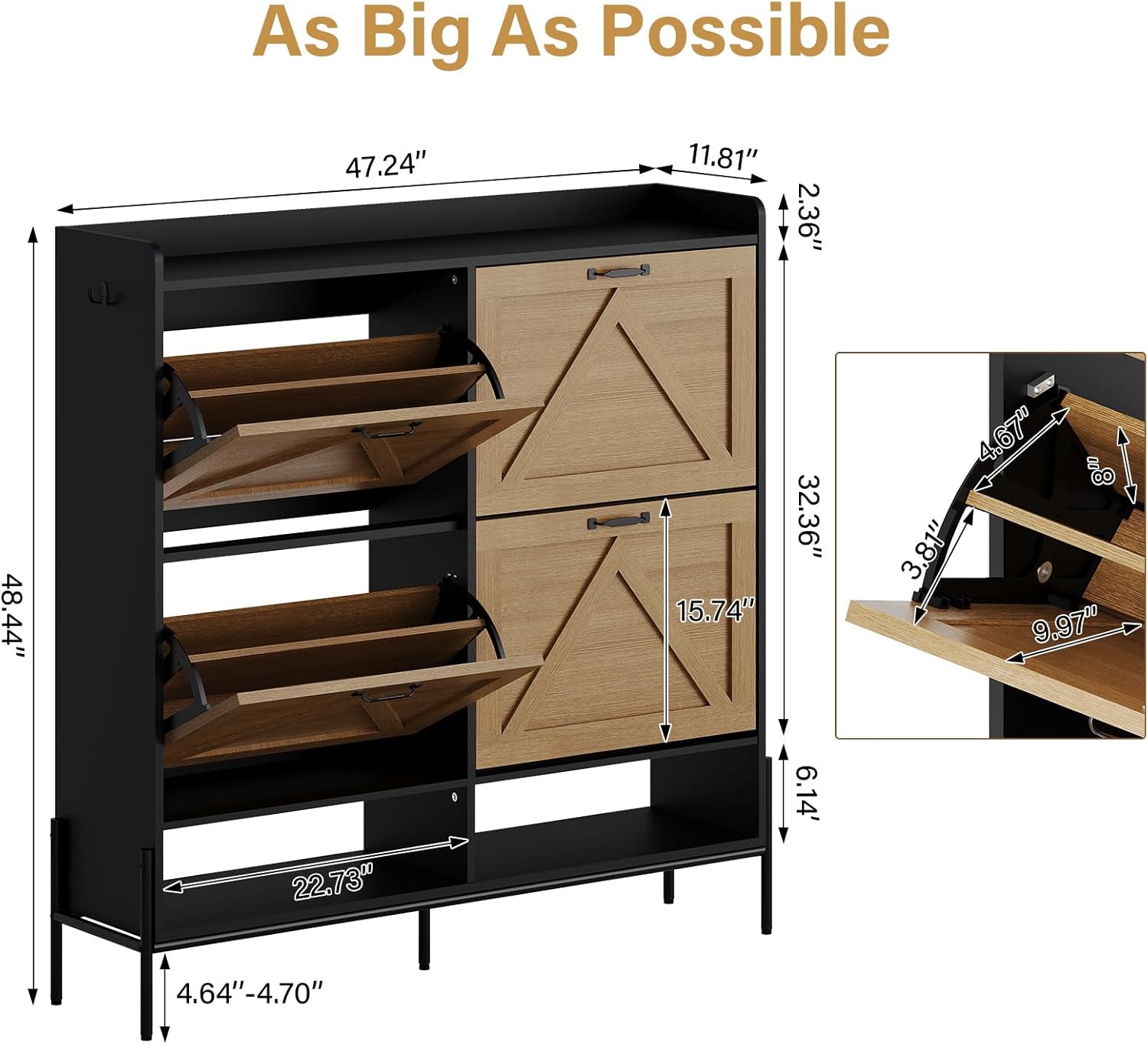 WhizMax IWAN-PHO-150ZRLH3 Shoe-Racks - View #2