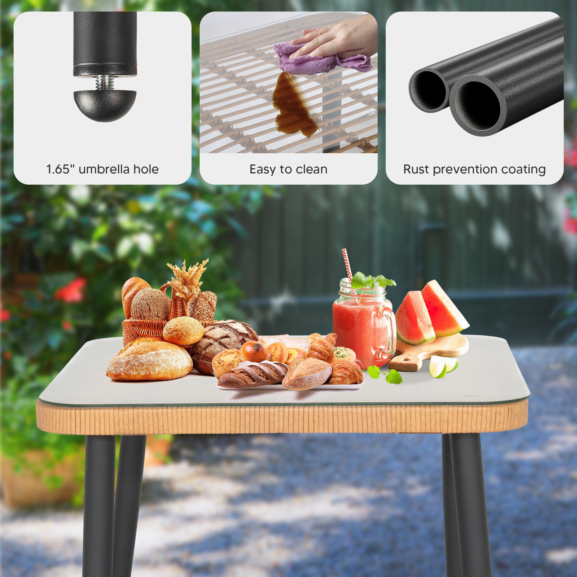 Grearden ZHNF144-BK Patio-Dining-Sets - View #5