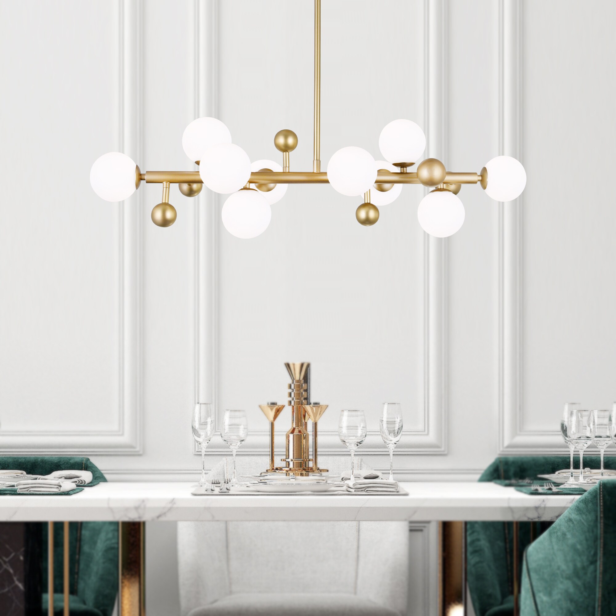 CWI Lighting 1125P36-10-268 Element 10 -Light Gold Modern/contemporary For Use in Bathrooms, Bedrooms, Dining Rooms, Foyers, Kitchens, Living Rooms Chandelier