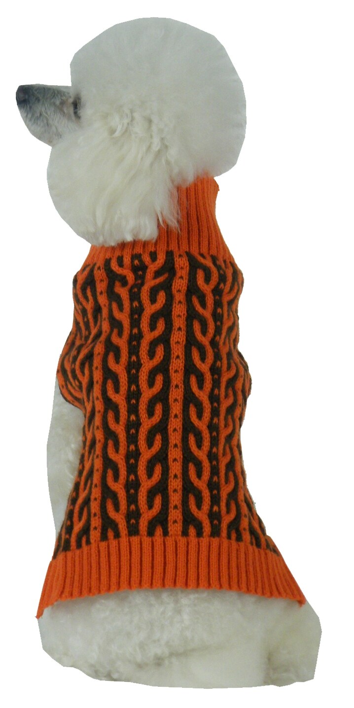 Pet Life Orange Dog/Cat Sweater Large in the Pet Clothing department at