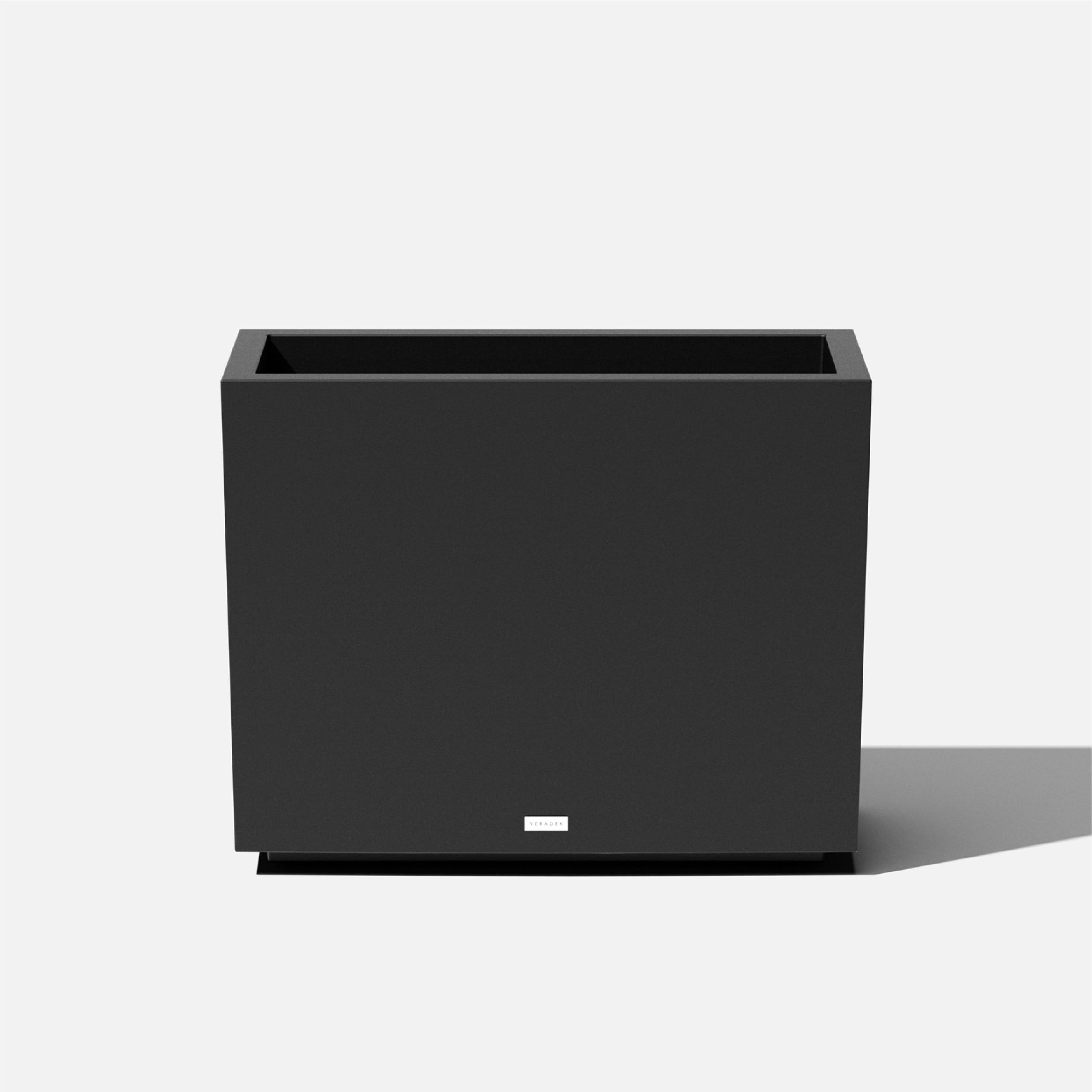 Veradek SPANVSHB Rectangle 12-in W x 24-in H x Black Plastic Indoor/Outdoor Planter